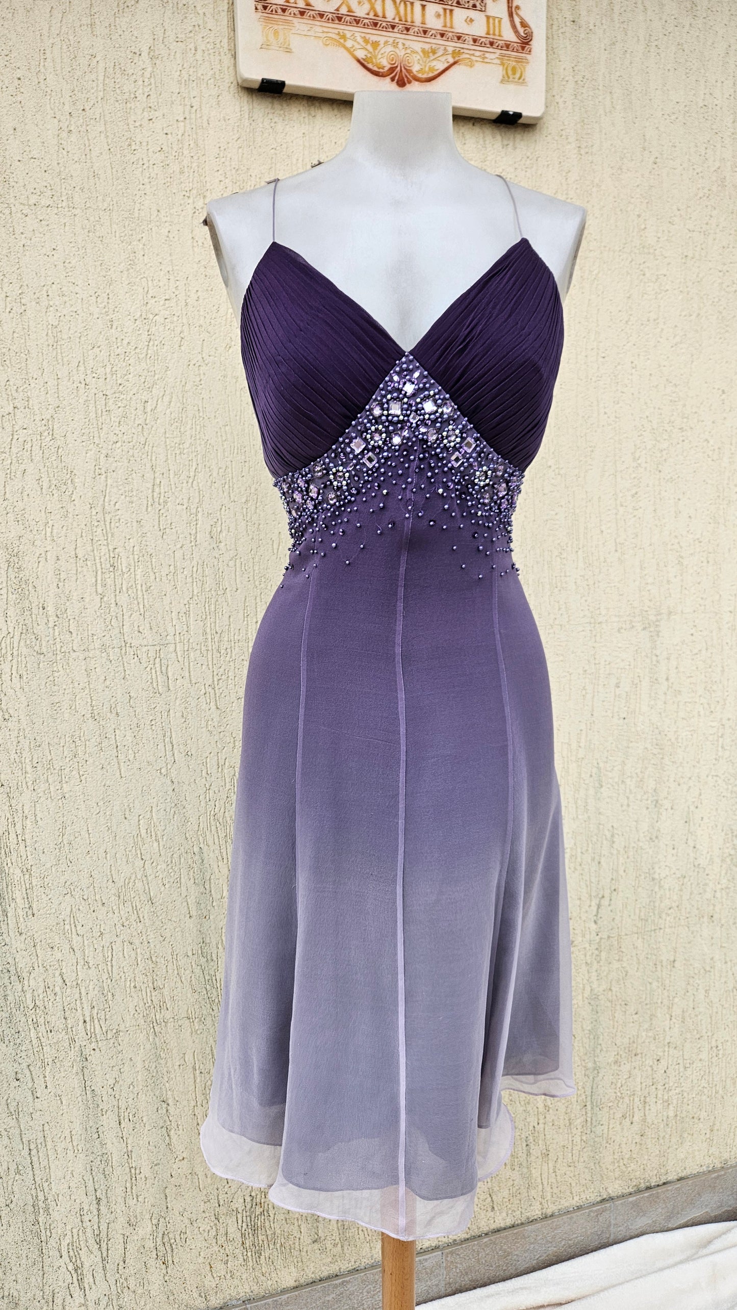 Robe en voile dégradé de violet