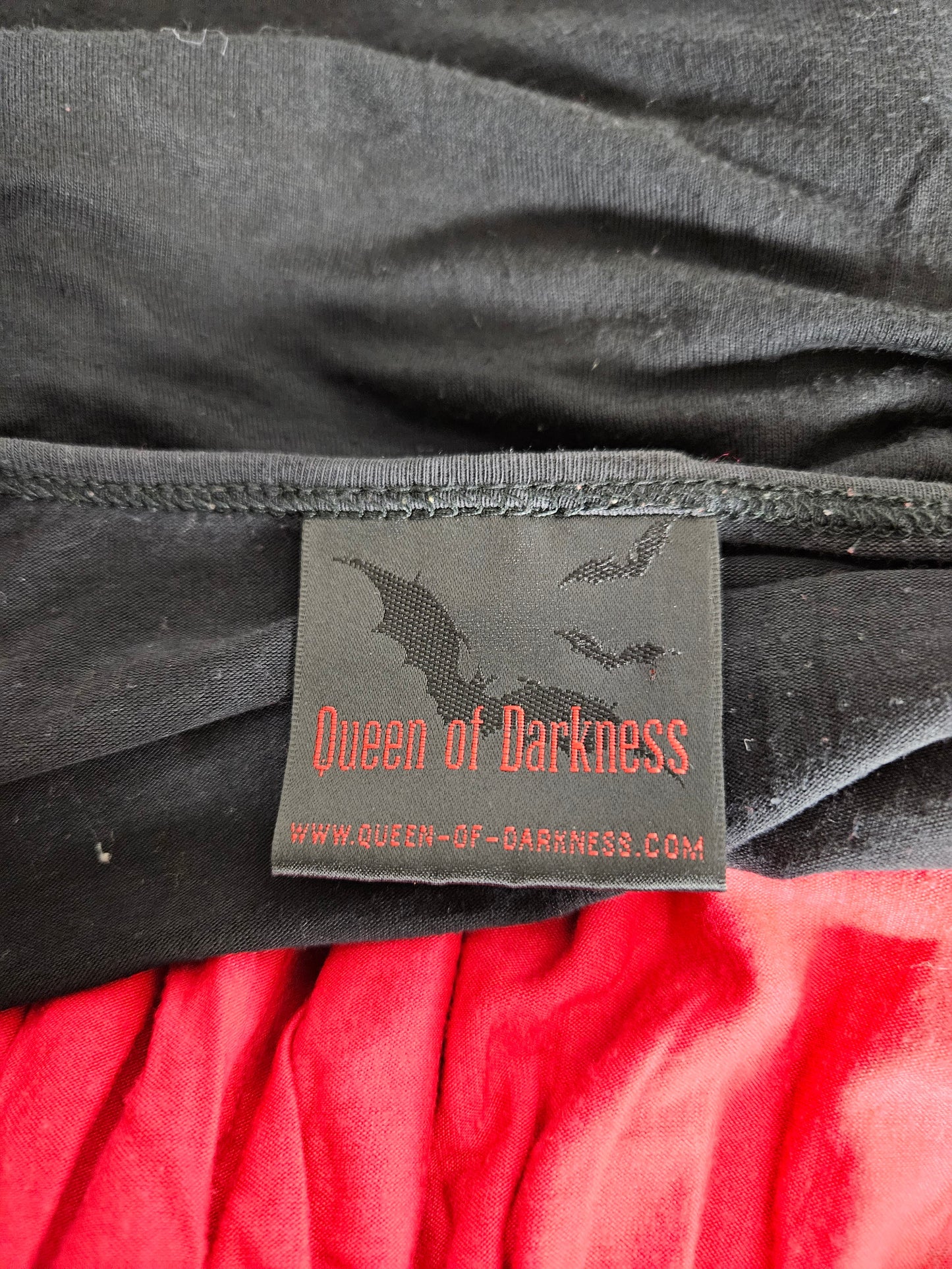 Red and black Queen of Darkness top
