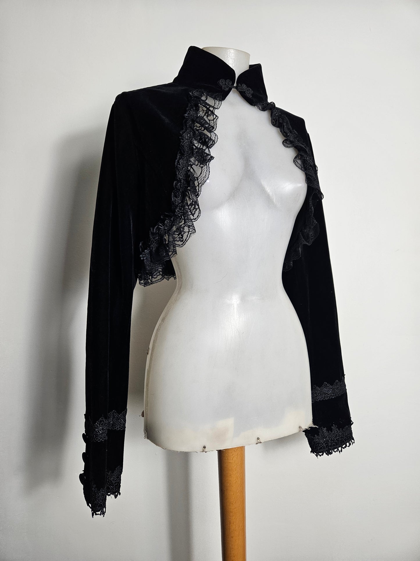 Black velvet bolero Punk Rave
