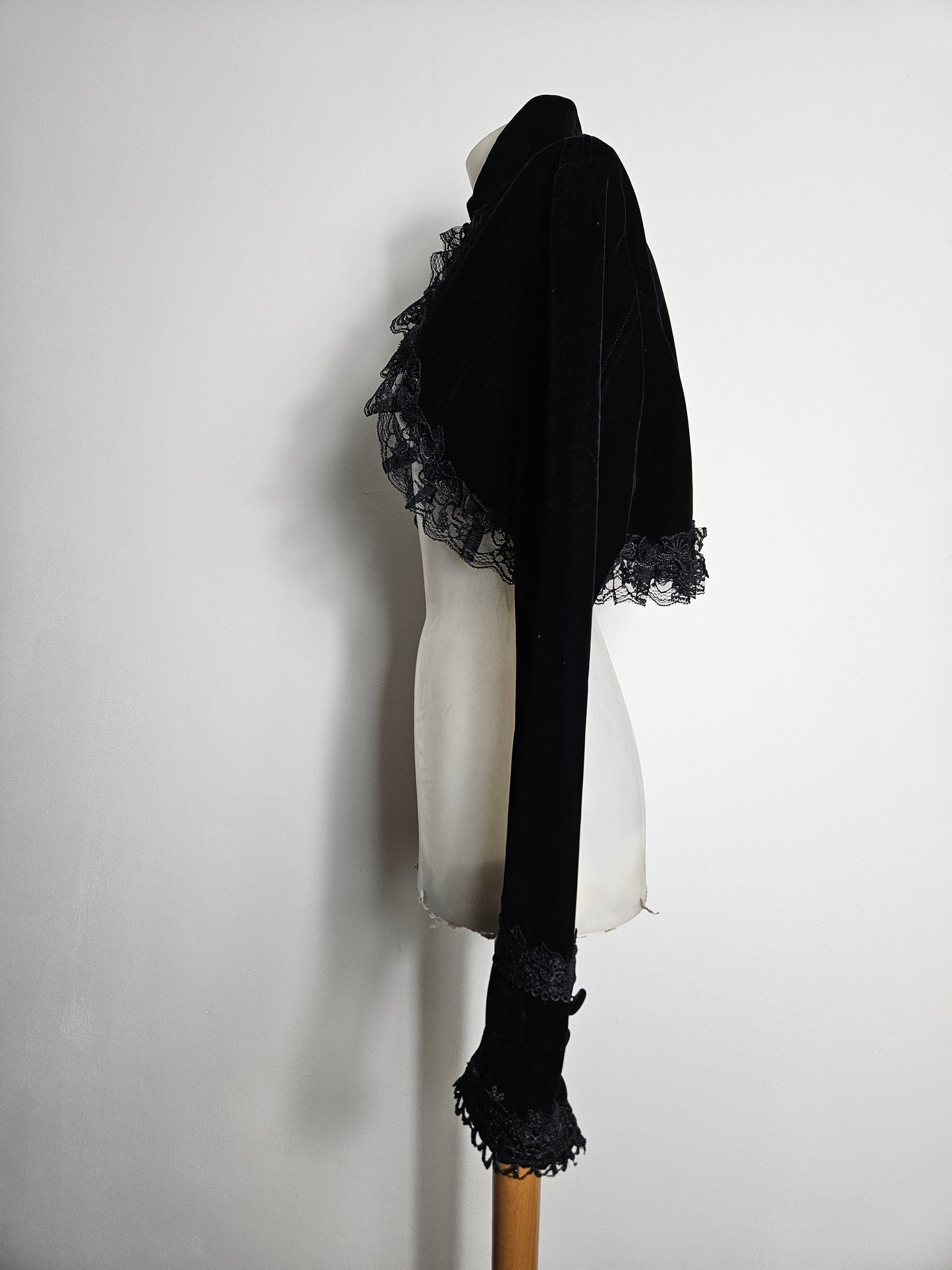 Black velvet bolero Punk Rave