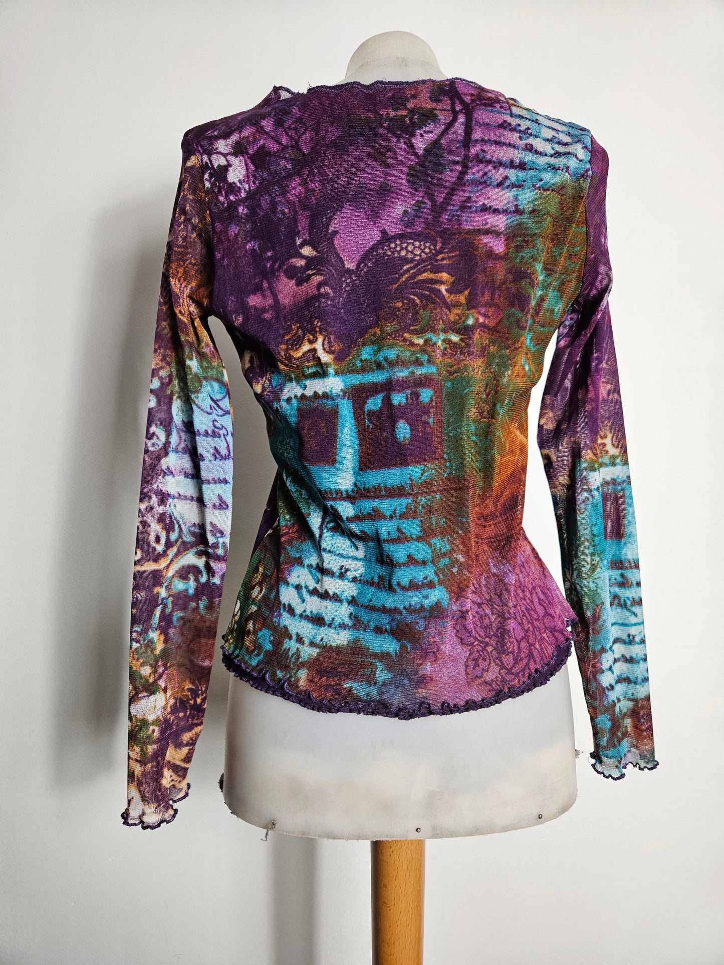 Haut en voile multicolore