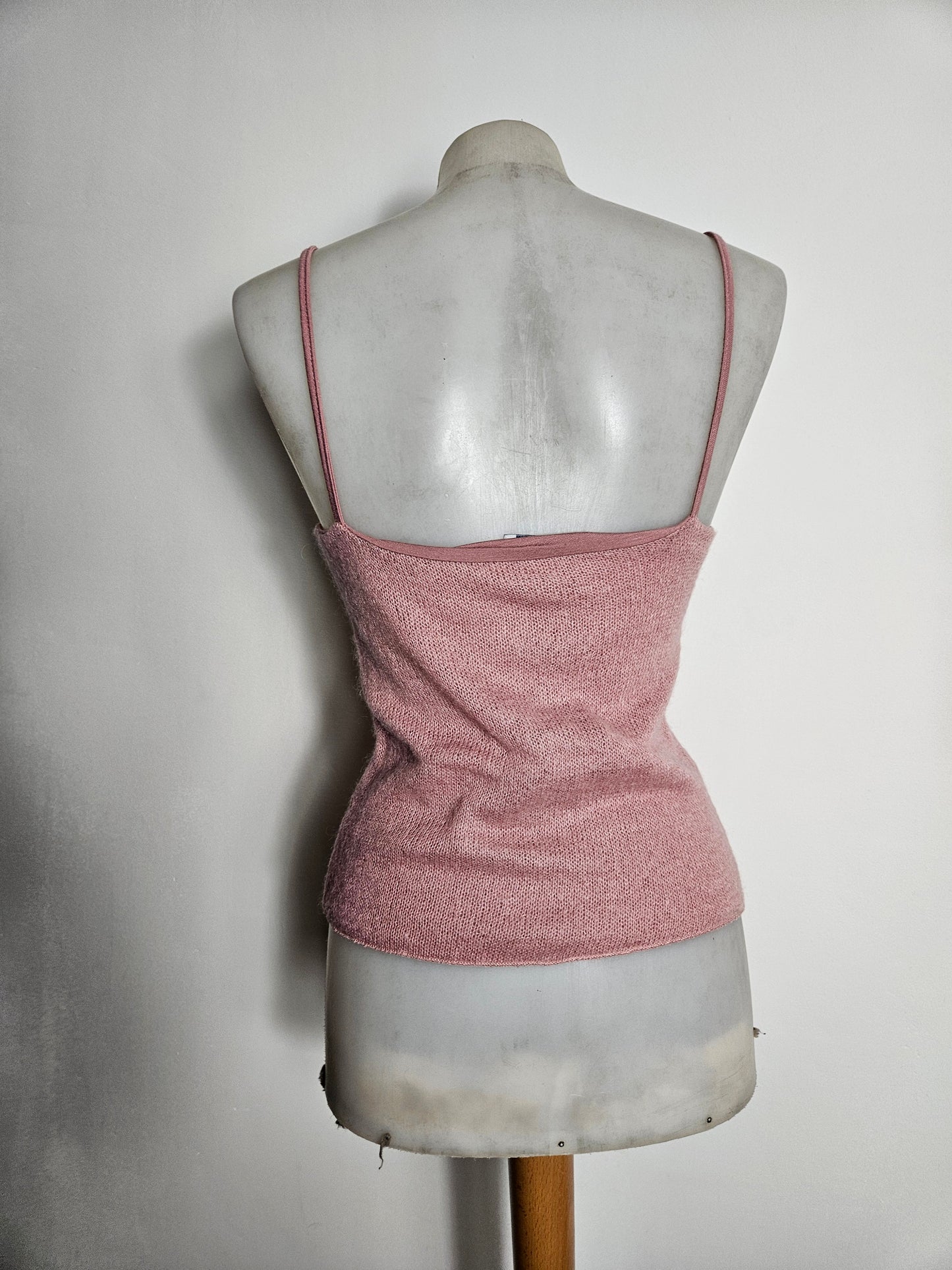 Powder pink top with lace details