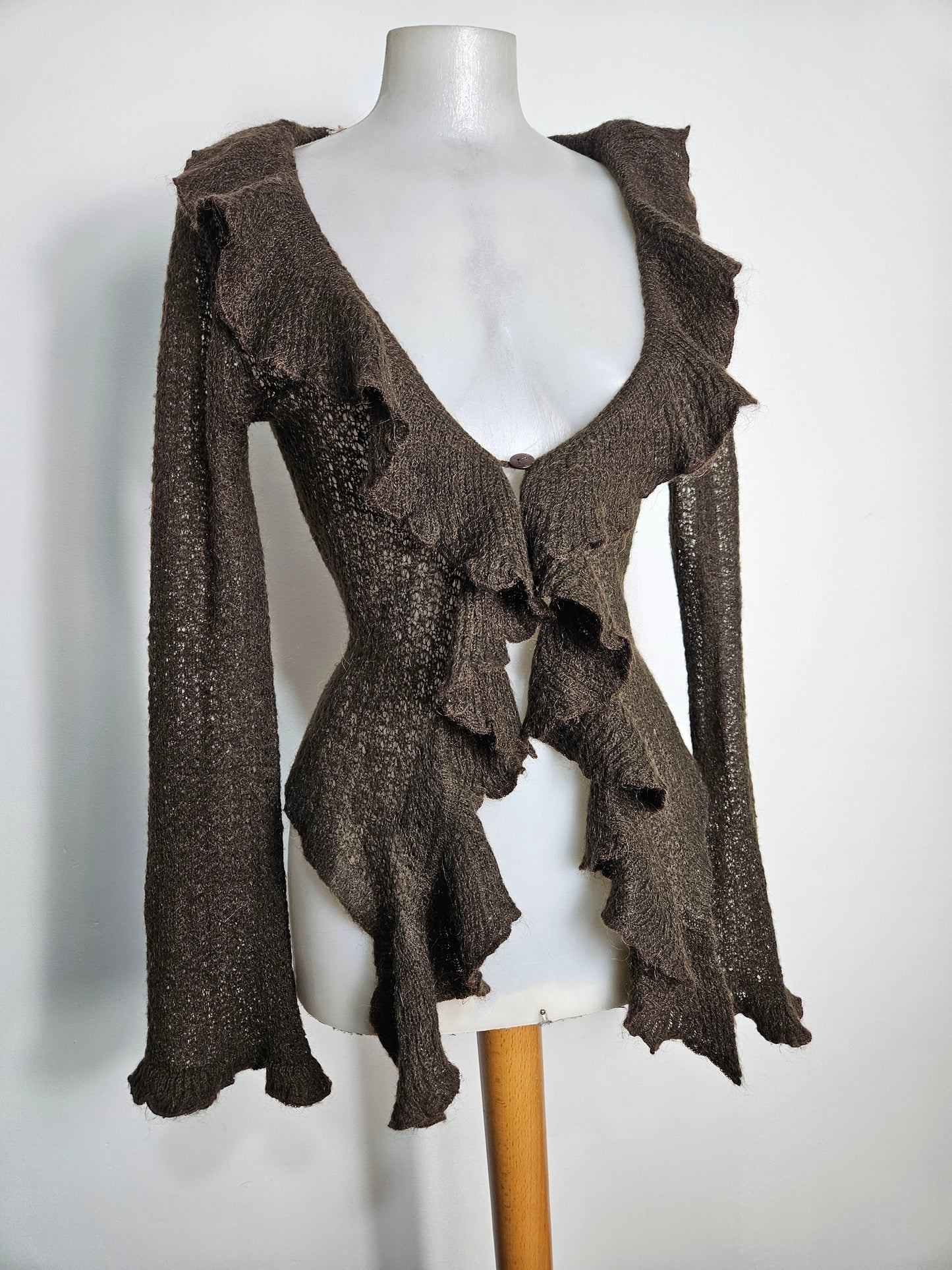 Brown crochet cardigan