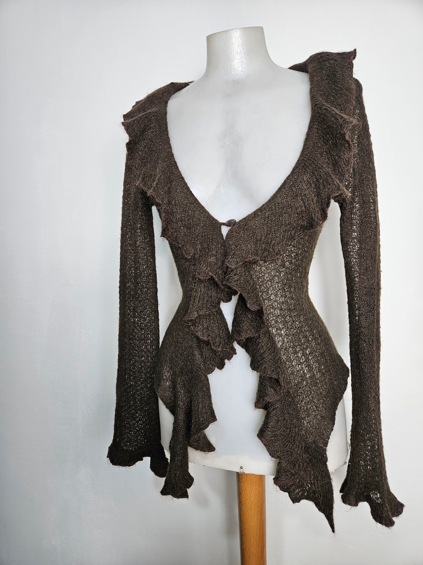 Brown crochet cardigan