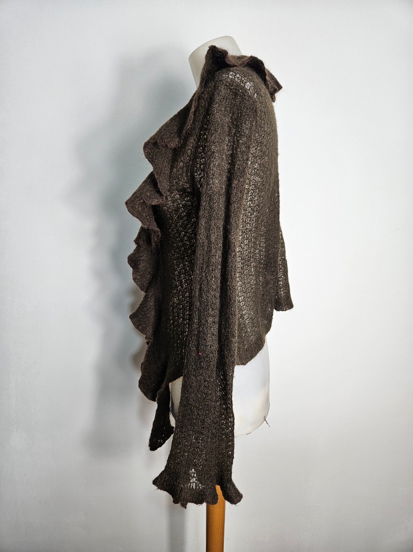 Brown crochet cardigan