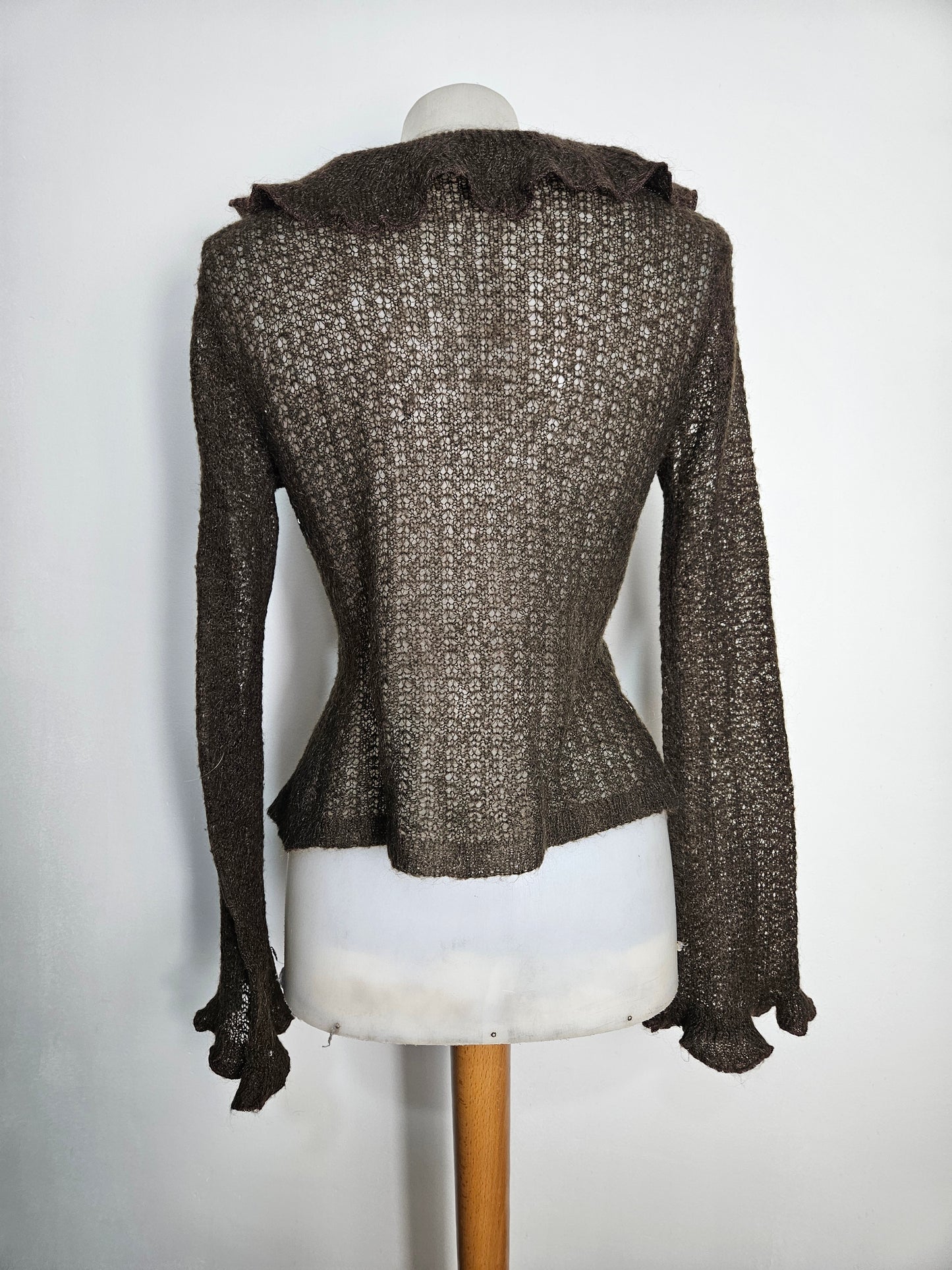 Brown crochet cardigan