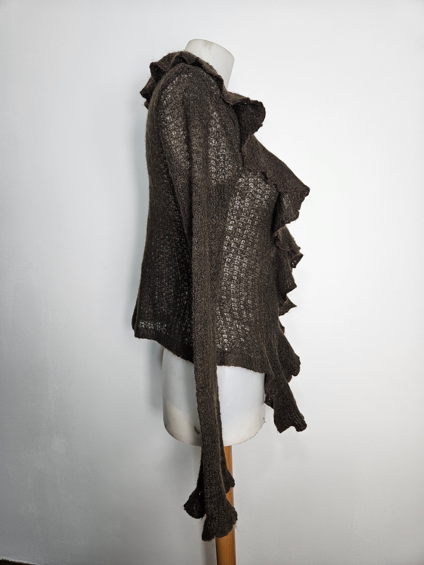 Brown crochet cardigan