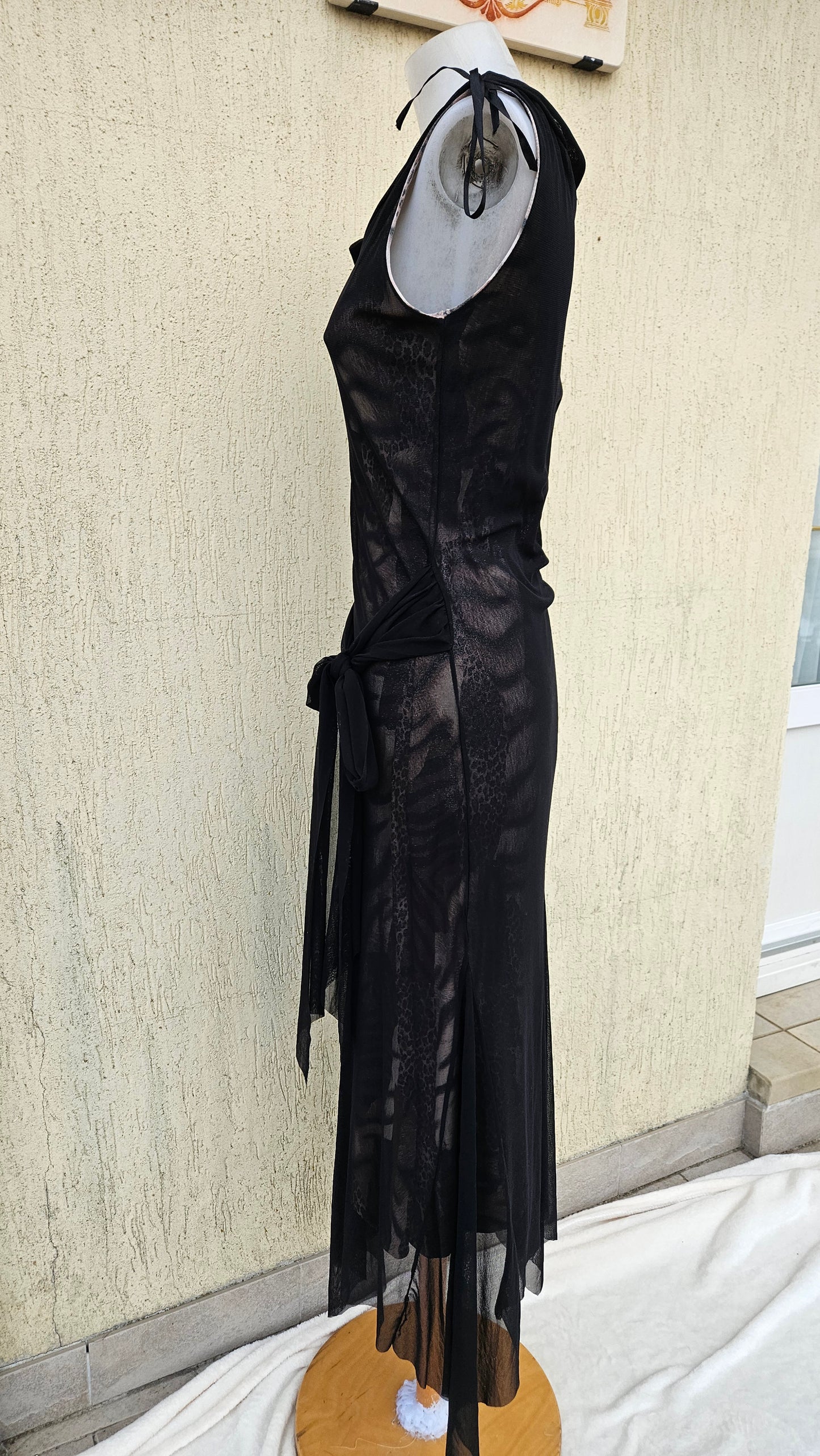 Robe en voile doublure zébrée