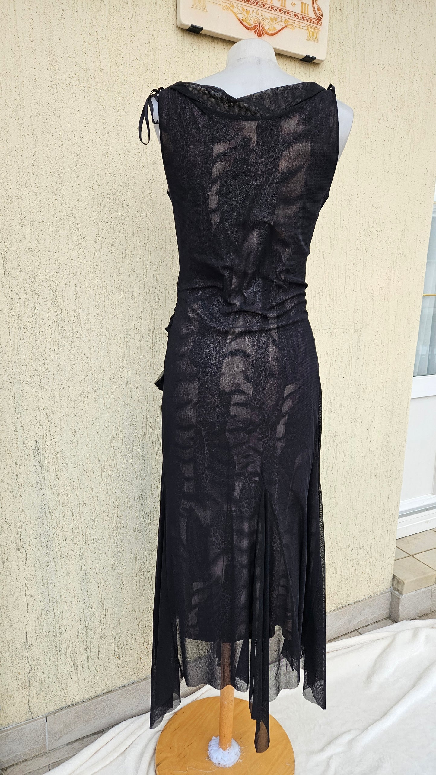 Robe en voile doublure zébrée