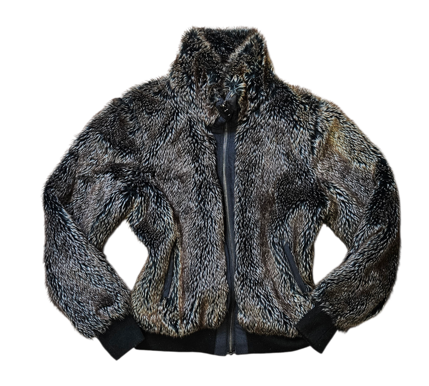 Manteau court en fausse fourrure