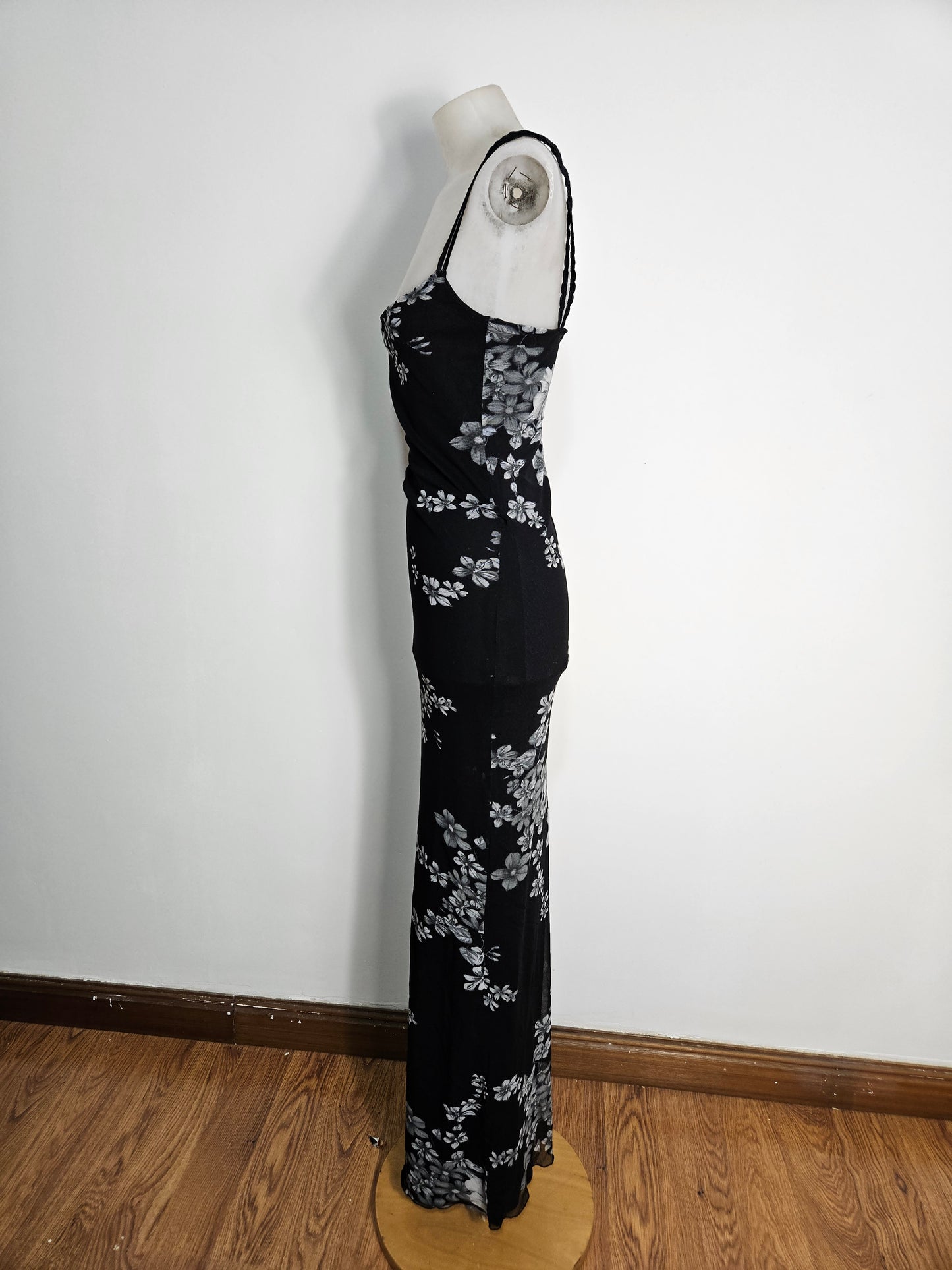 Maxi robe en voile fleurie