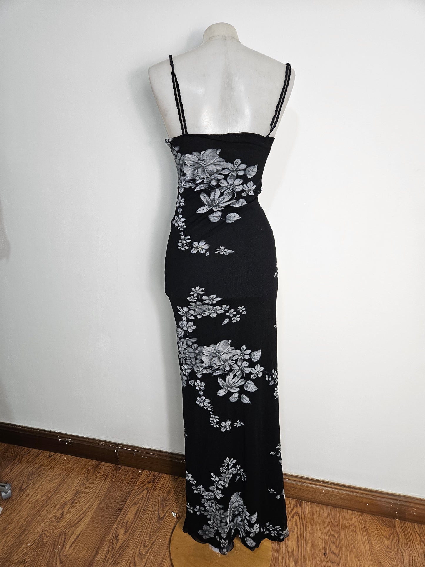 Maxi robe en voile fleurie