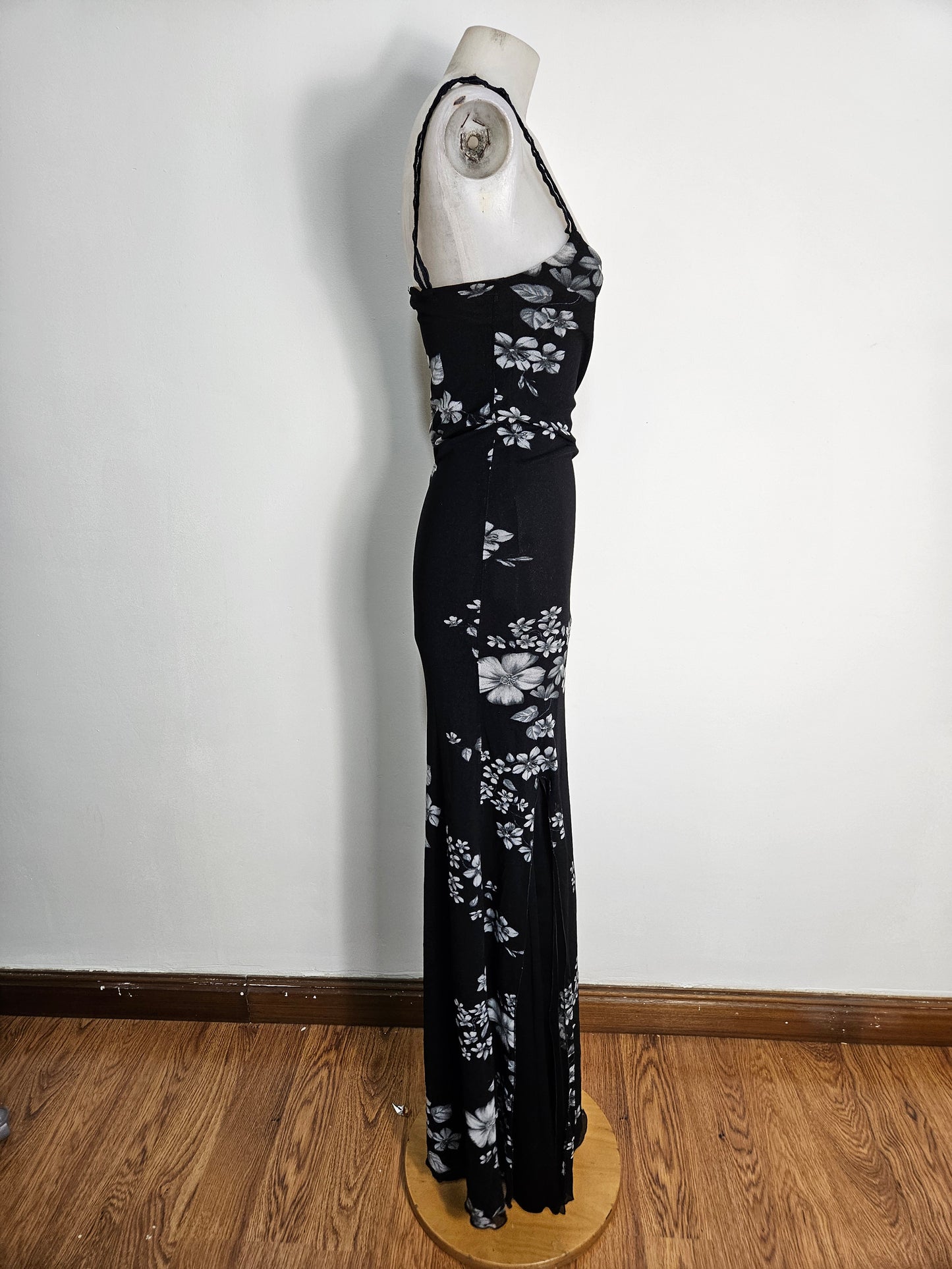 Maxi robe en voile fleurie
