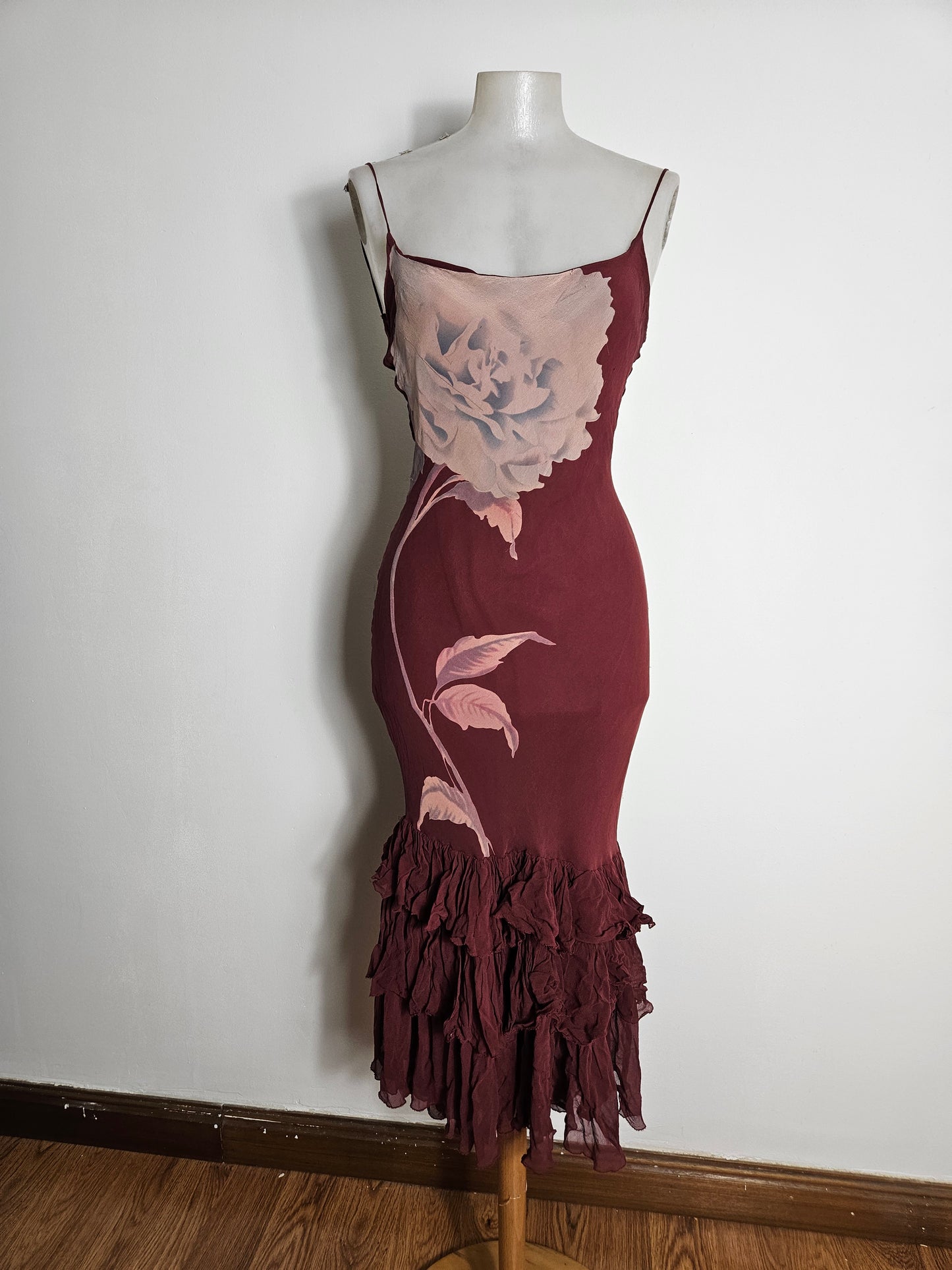 Robe en soie motif floral