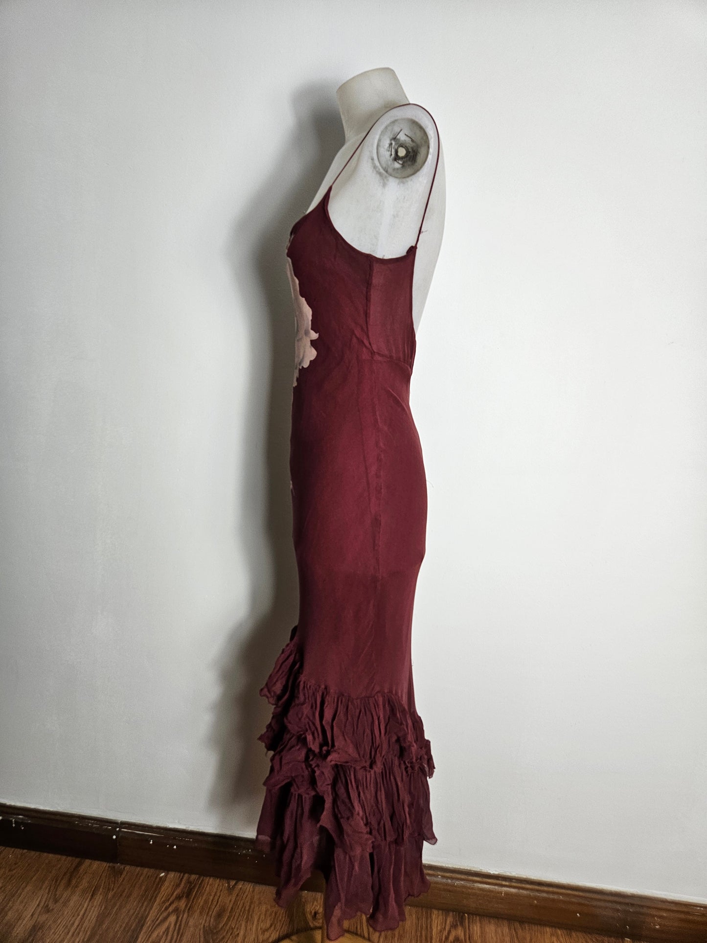 Robe en soie motif floral