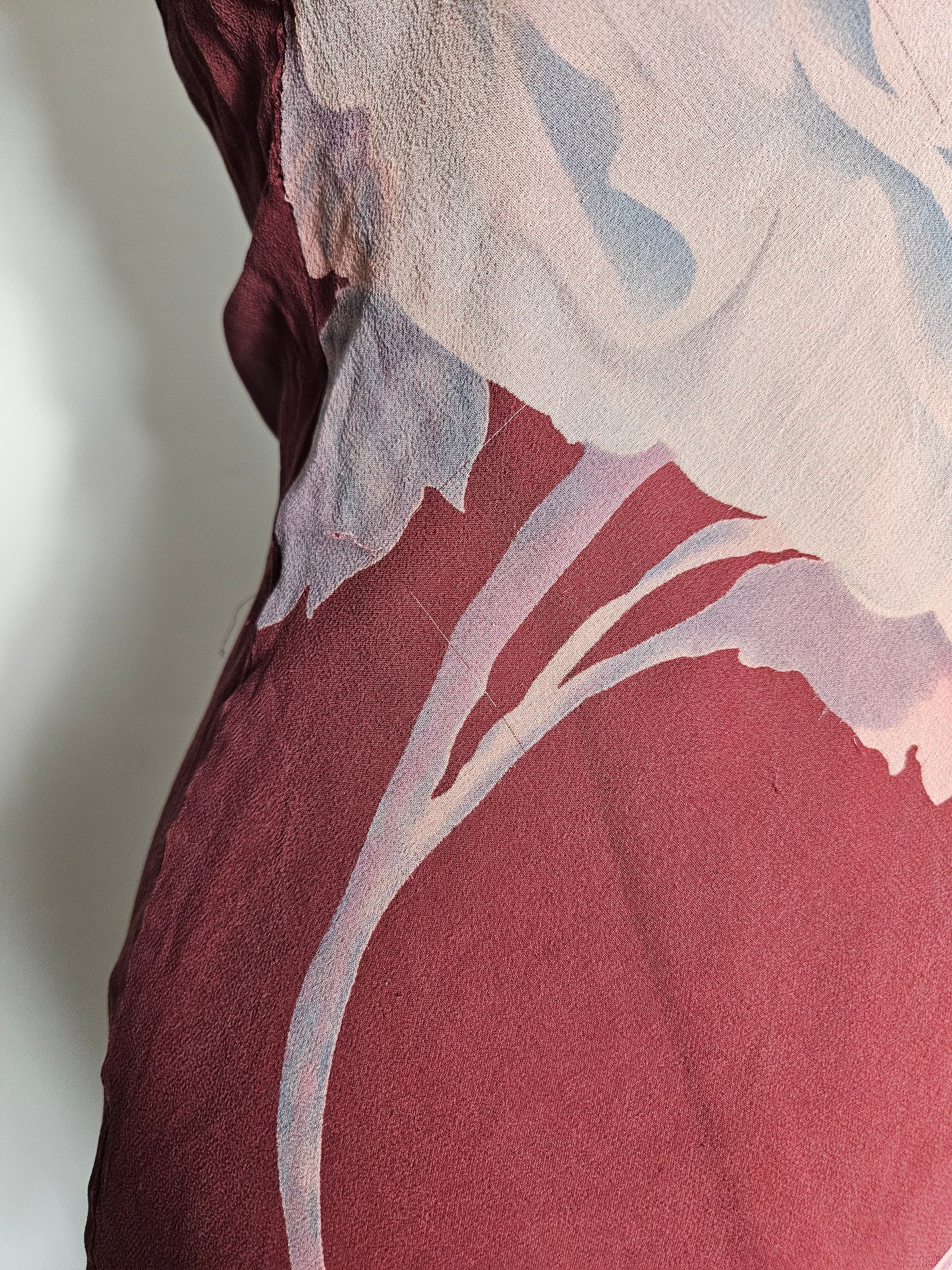 Robe en soie motif floral