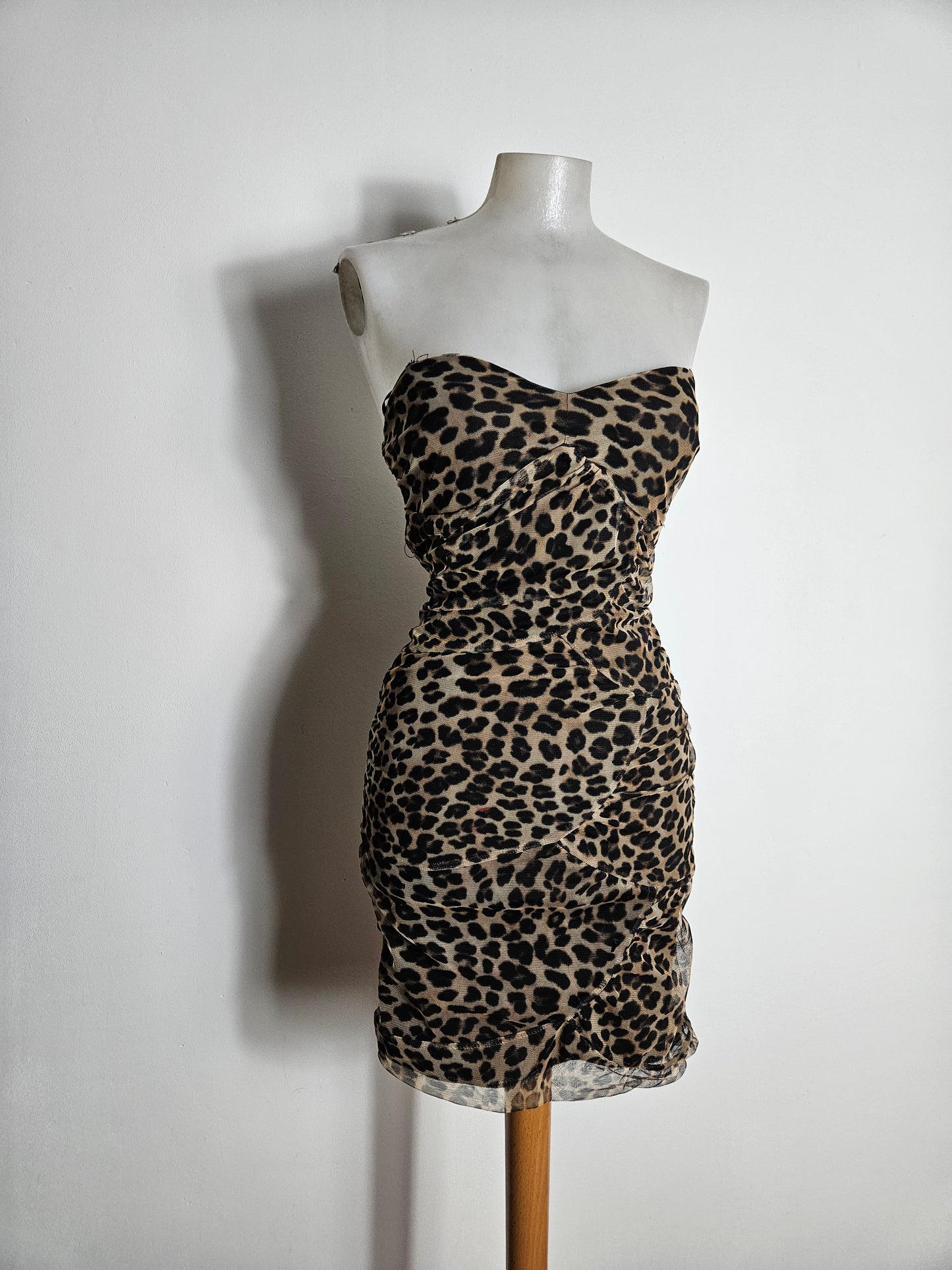 Leopard print chiffon dress