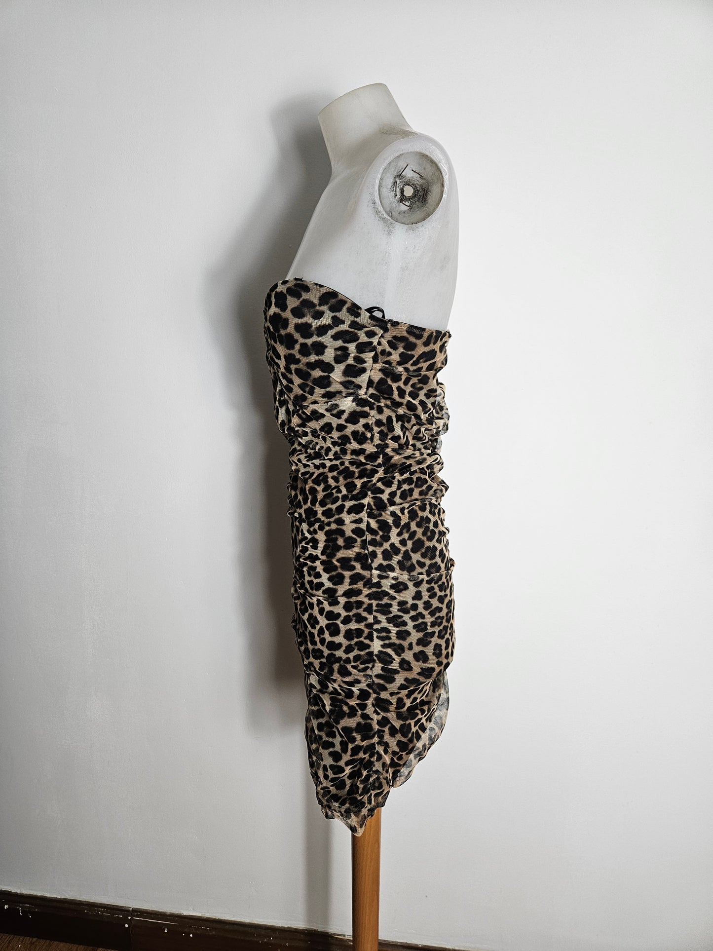 Leopard print chiffon dress