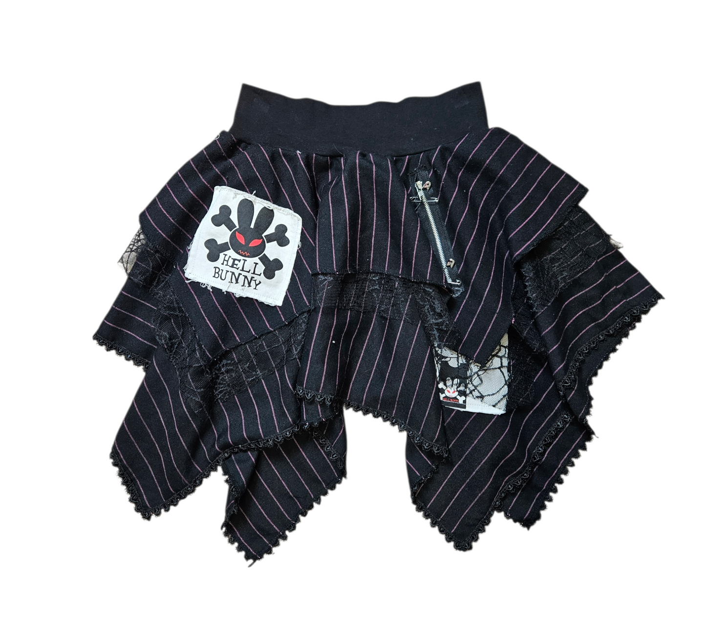 Jupe asymétrique à patch