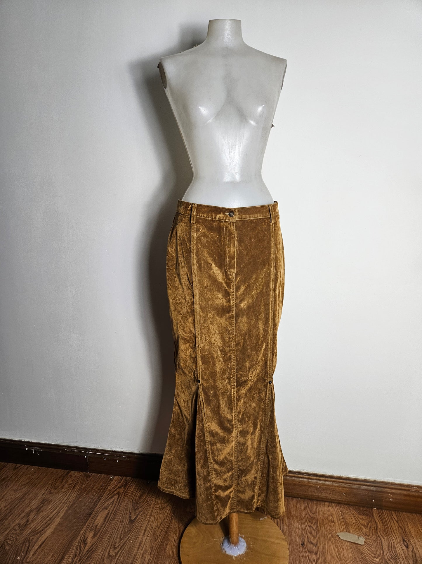 Jupe sirène en velours ras