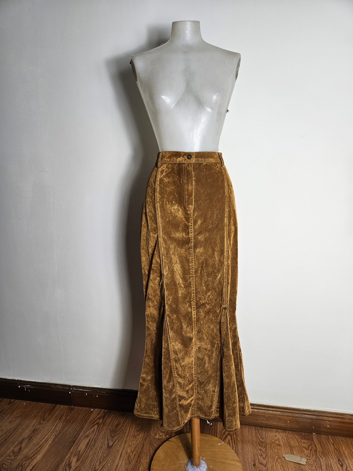Jupe sirène en velours ras