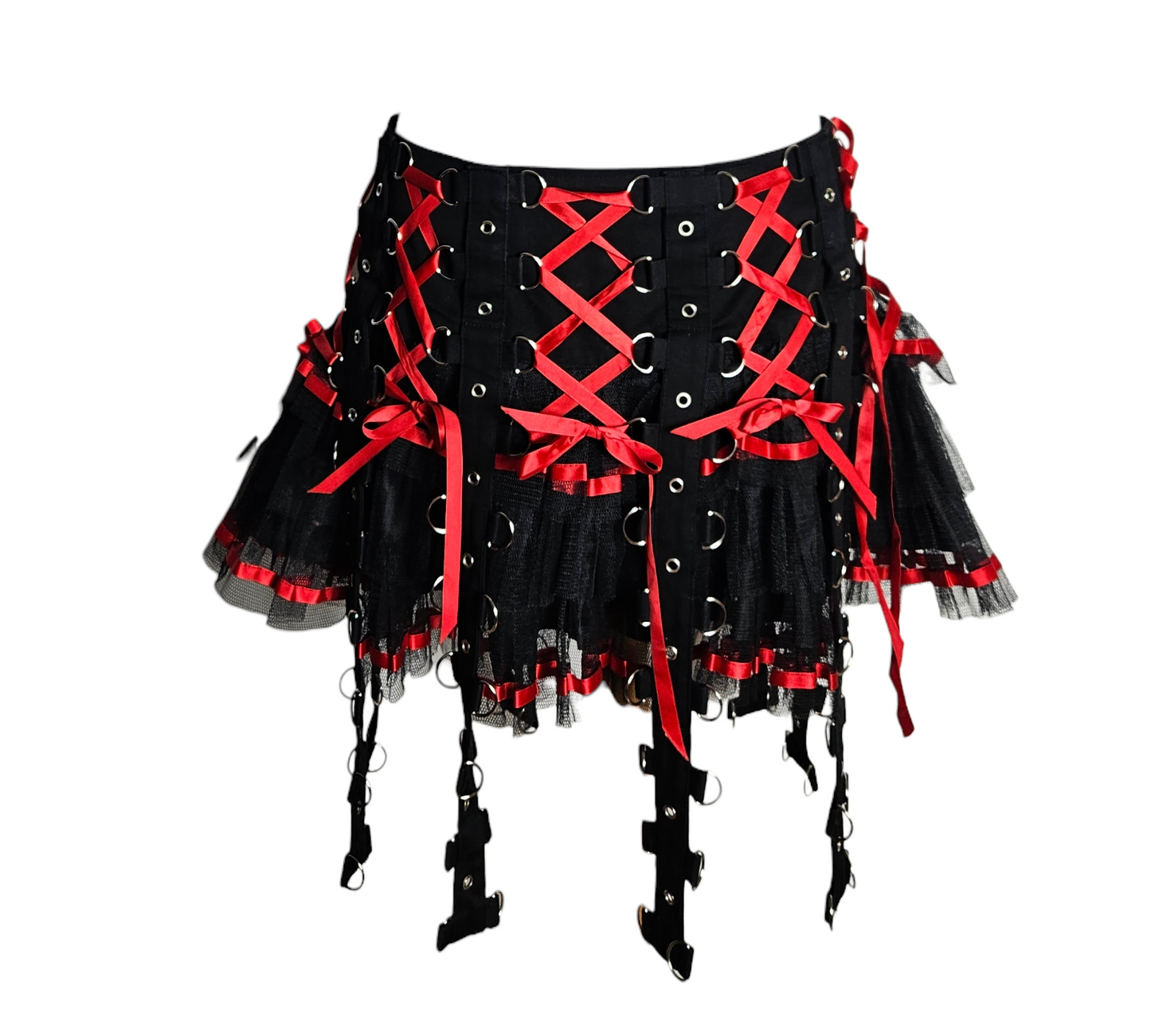 Chai Skirt Hell bunny rouge et noire