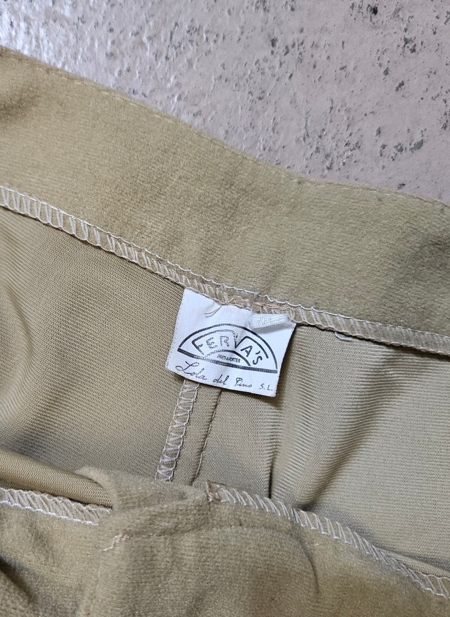 Pantalon évasé beige