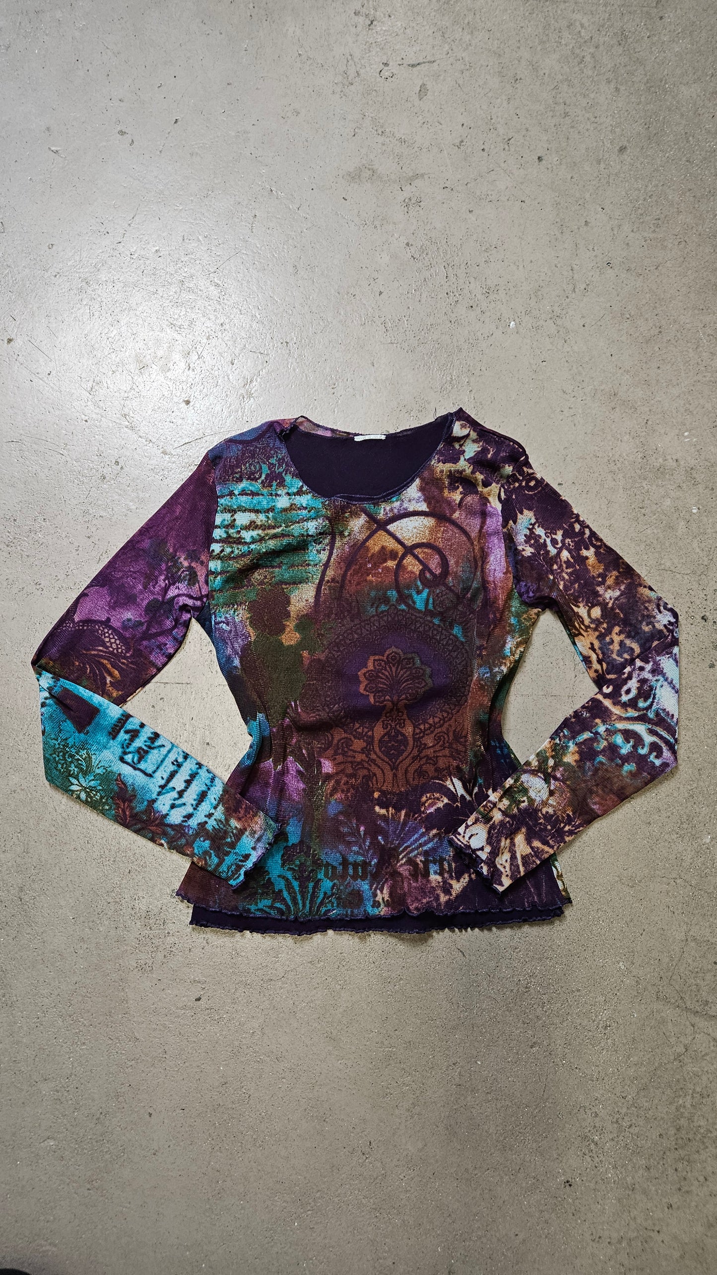 Haut en voile multicolore