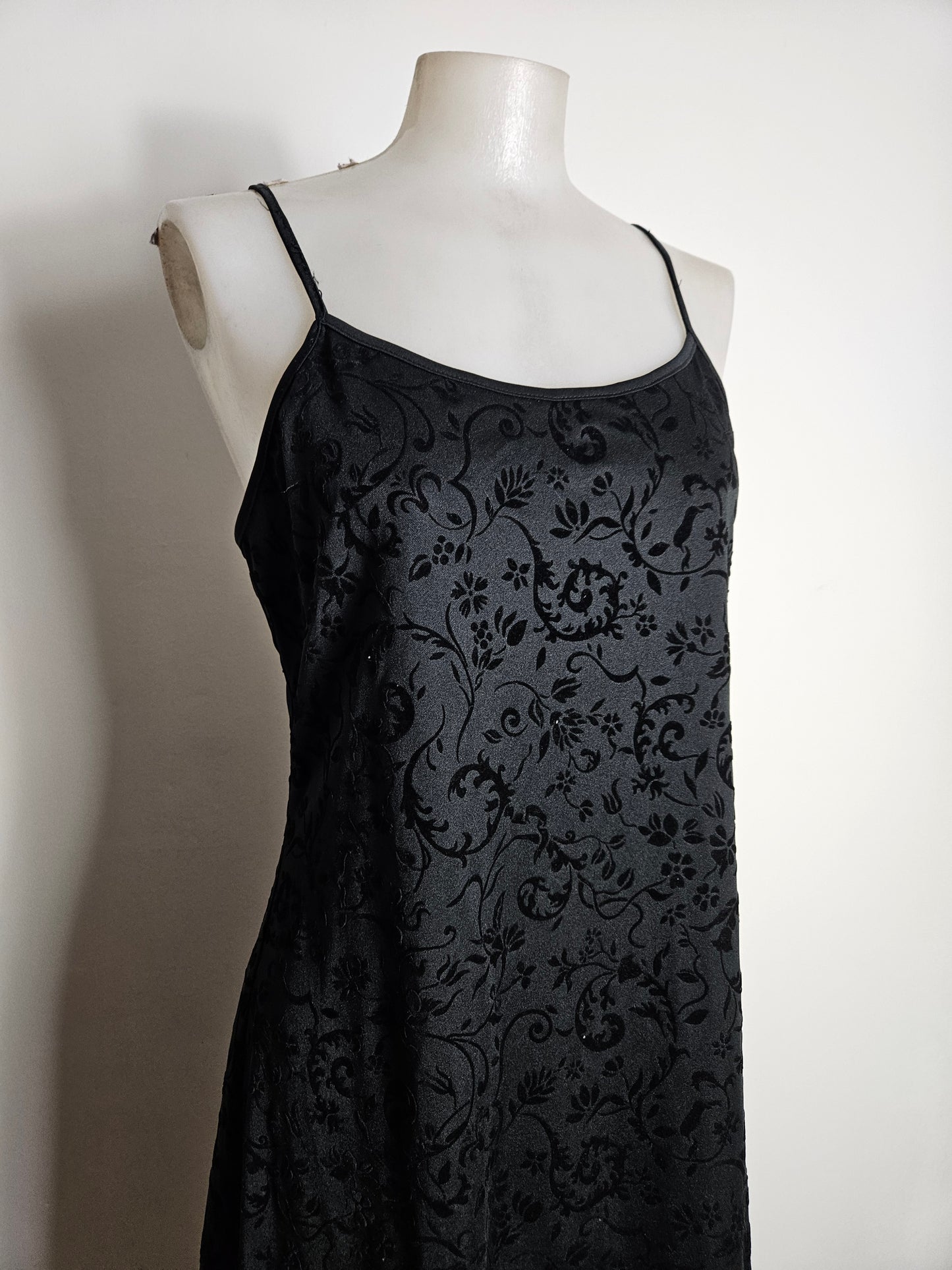Robe maxi motif en velours