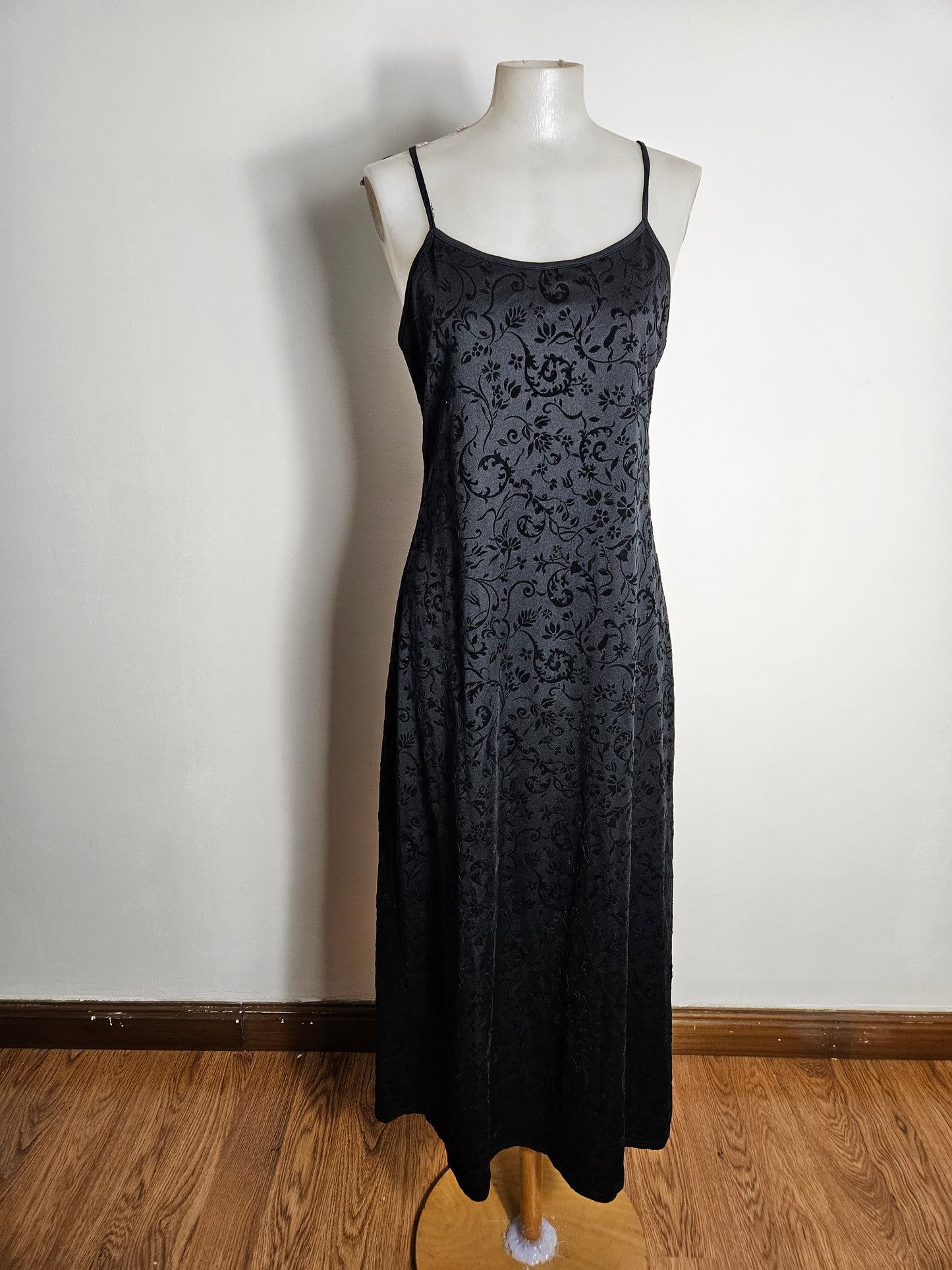 Robe maxi motif en velours