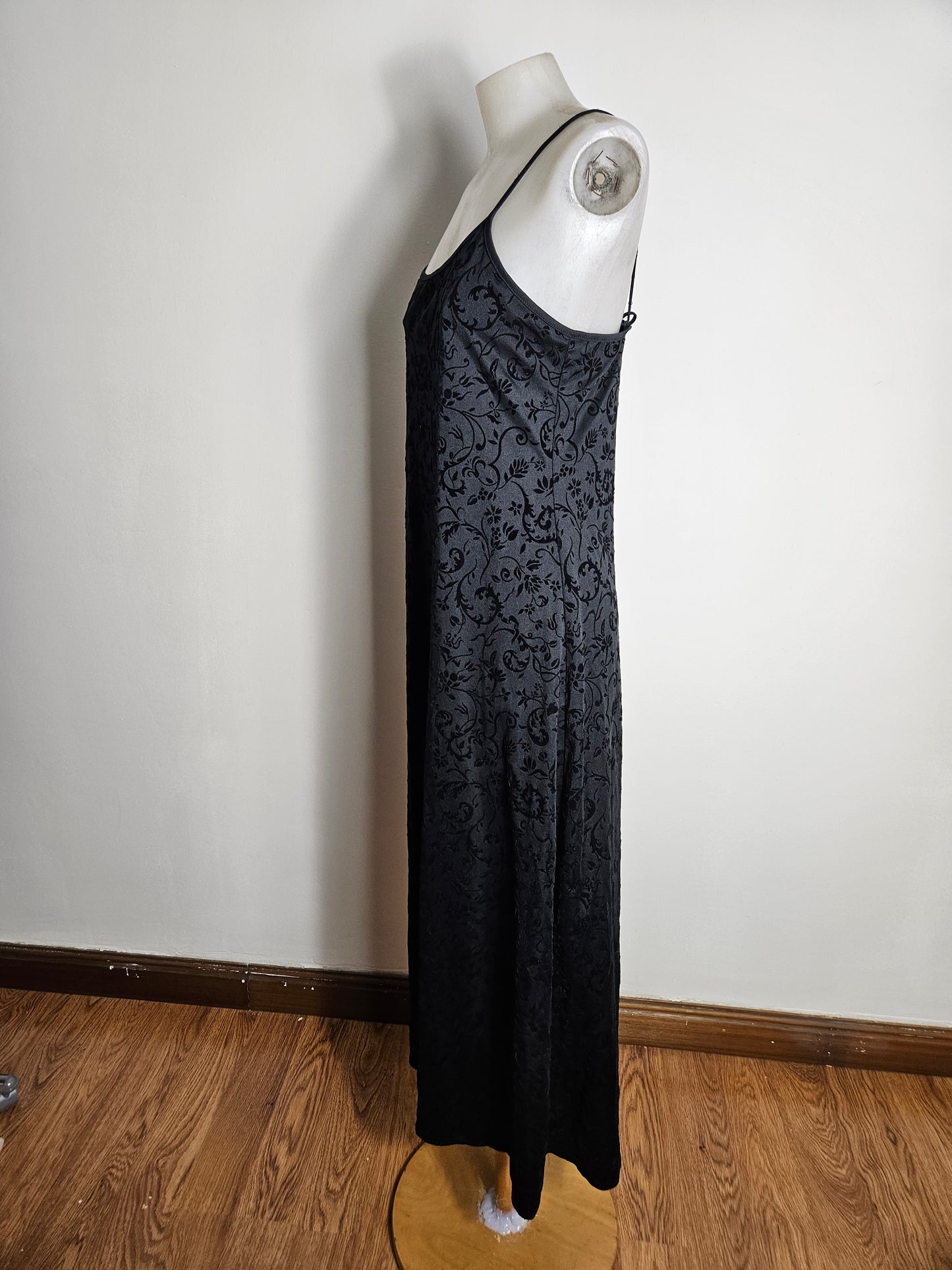 Robe maxi motif en velours