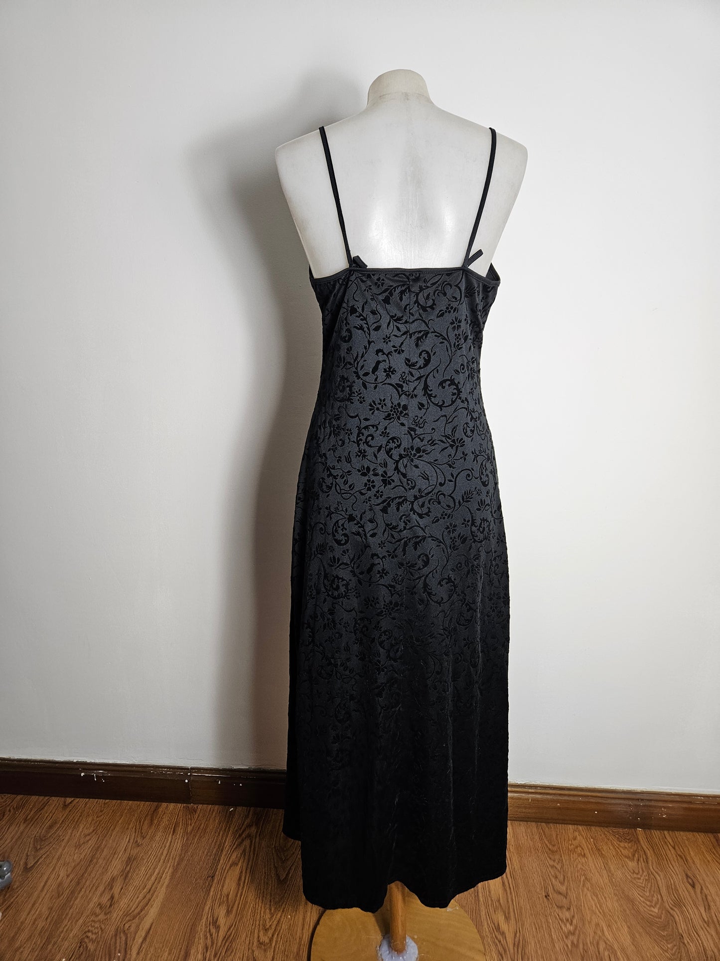 Robe maxi motif en velours