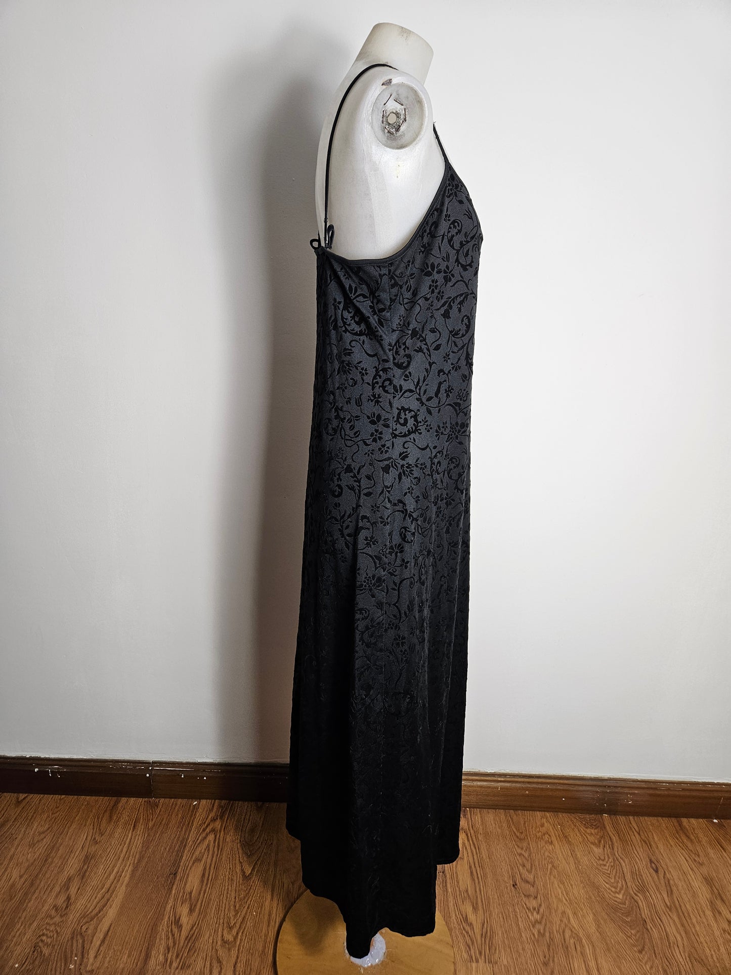 Robe maxi motif en velours