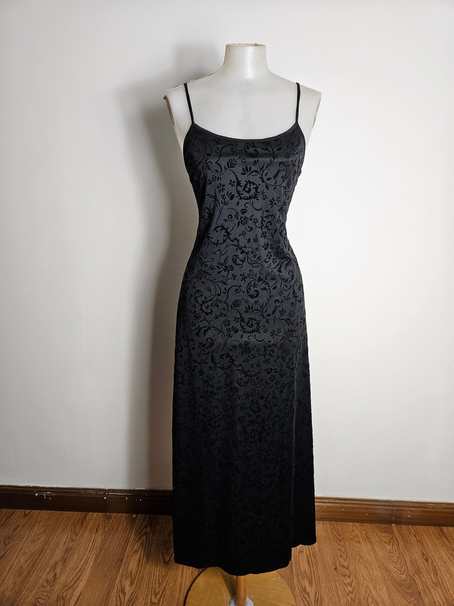 Robe maxi motif en velours