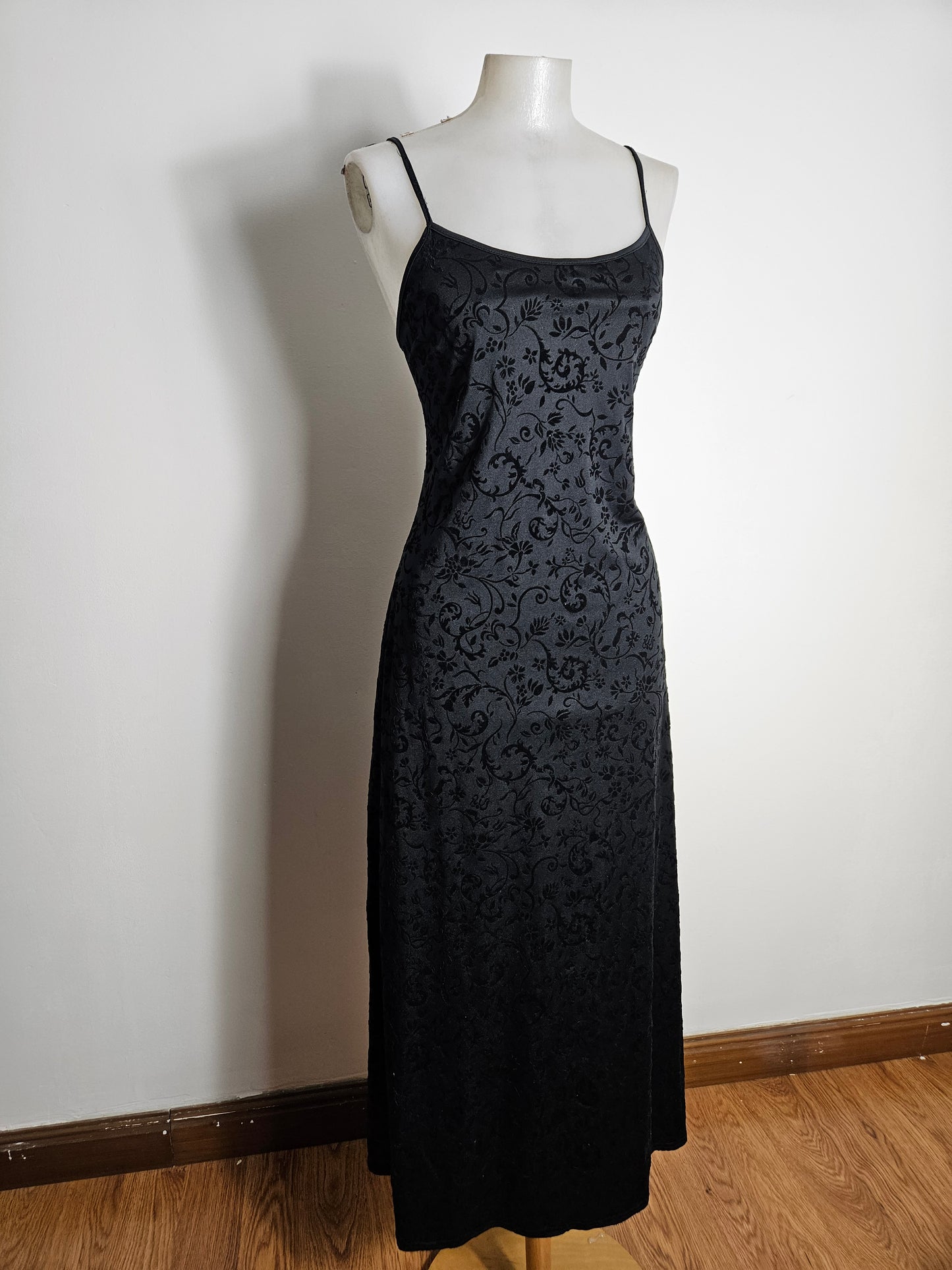 Robe maxi motif en velours