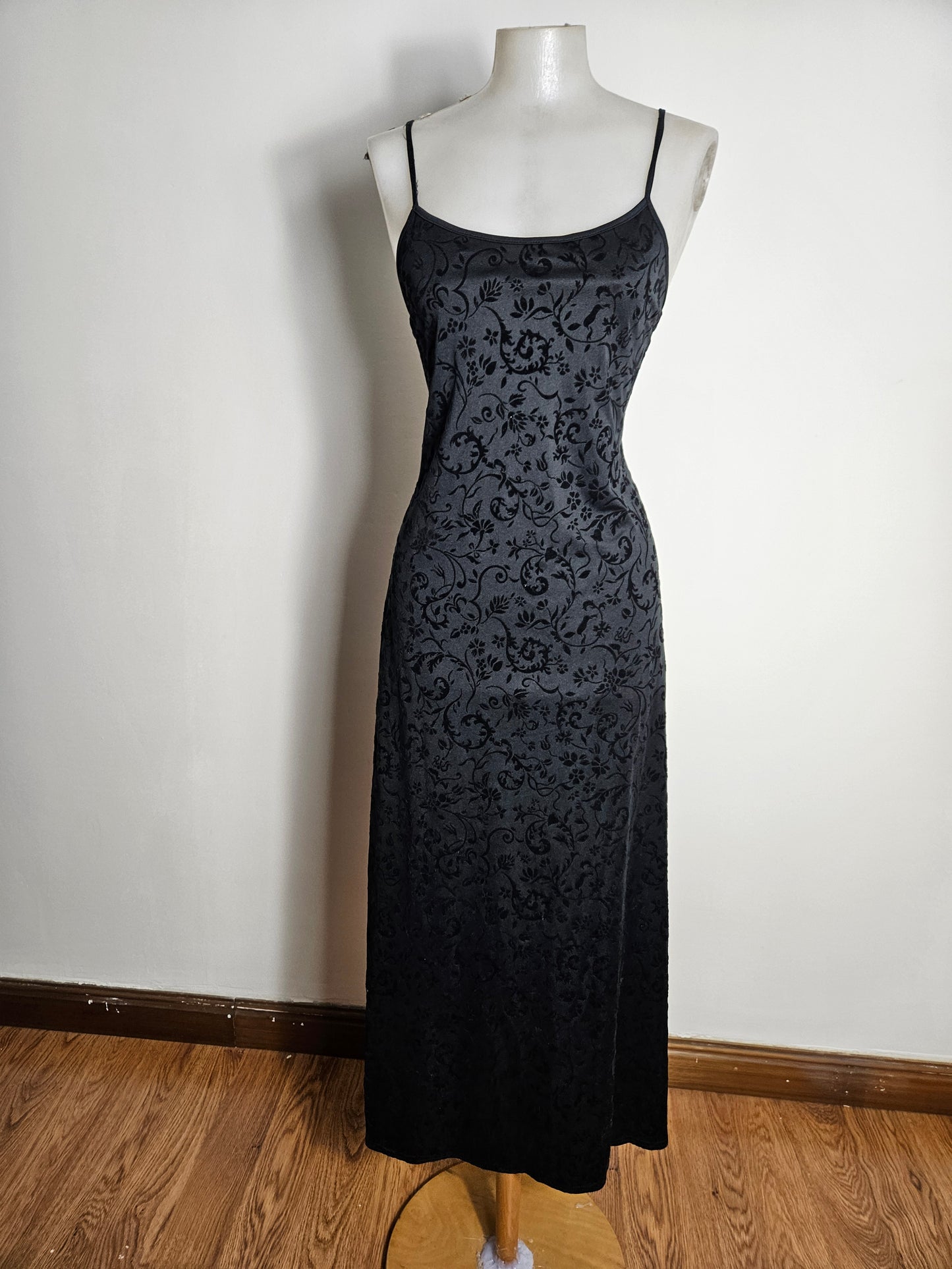 Robe maxi motif en velours