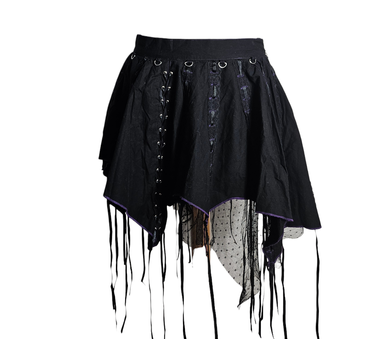 Jupe asymétrique à lacets