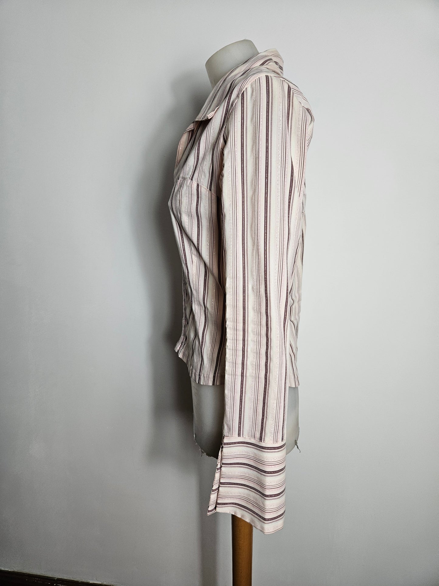 Chemise rayé fermeture agrafes