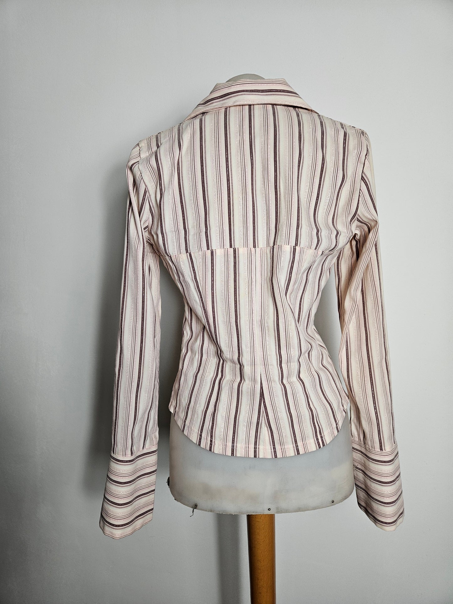 Chemise rayé fermeture agrafes