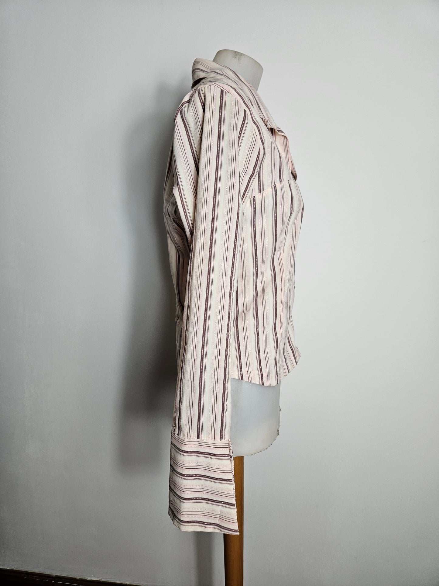 Chemise rayé fermeture agrafes