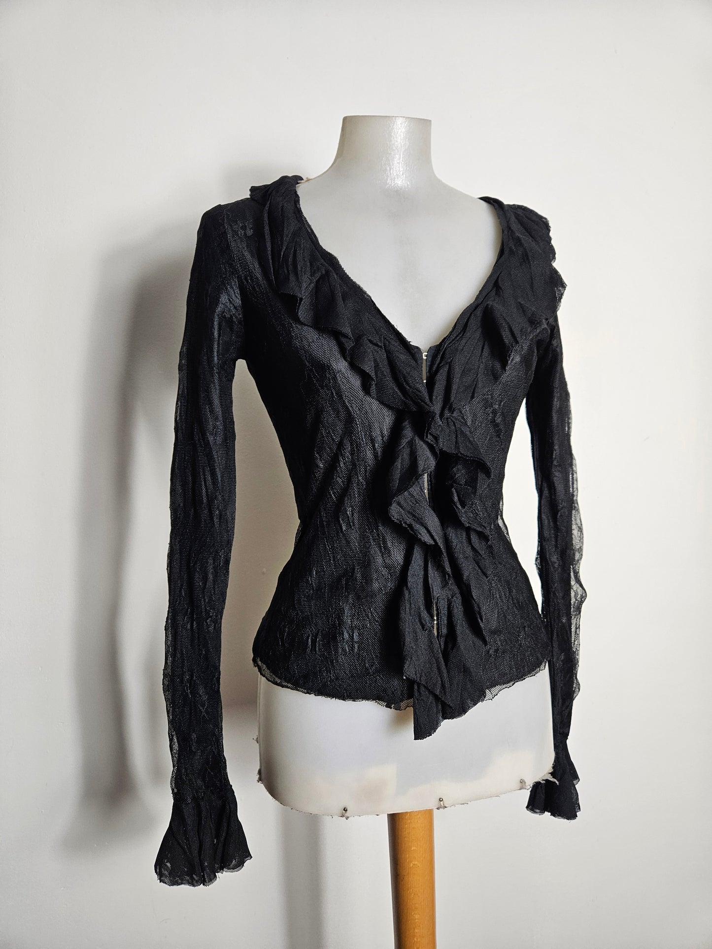 Chemisier en voile et dentelle