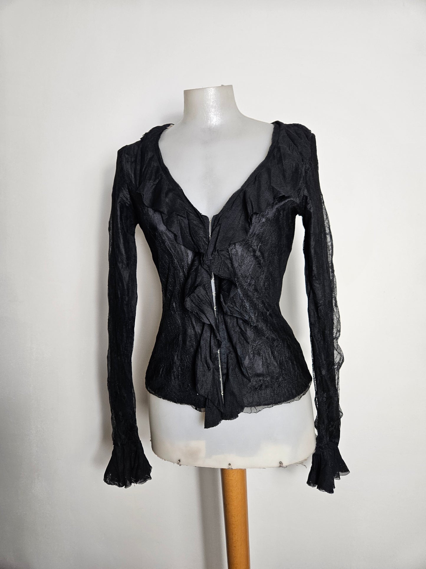 Chemisier en voile et dentelle