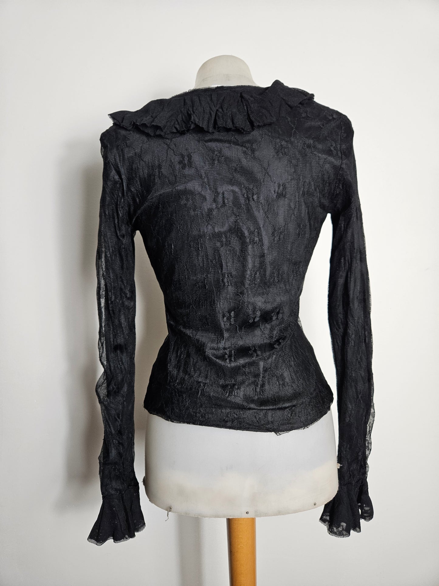 Chemisier en voile et dentelle