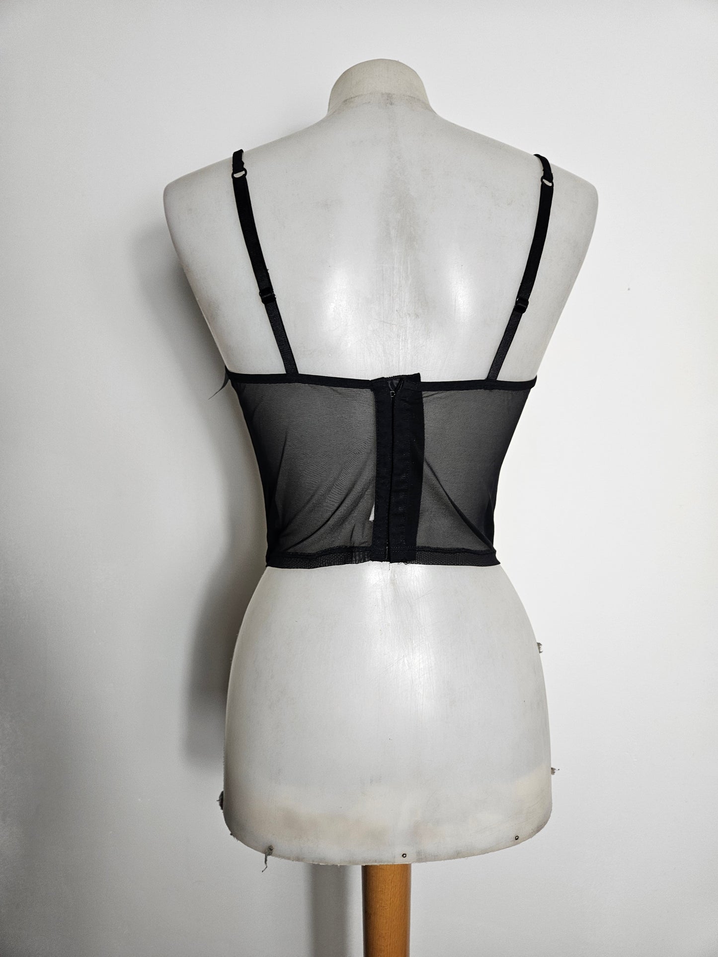 Haut esprit corset arabesques en velours