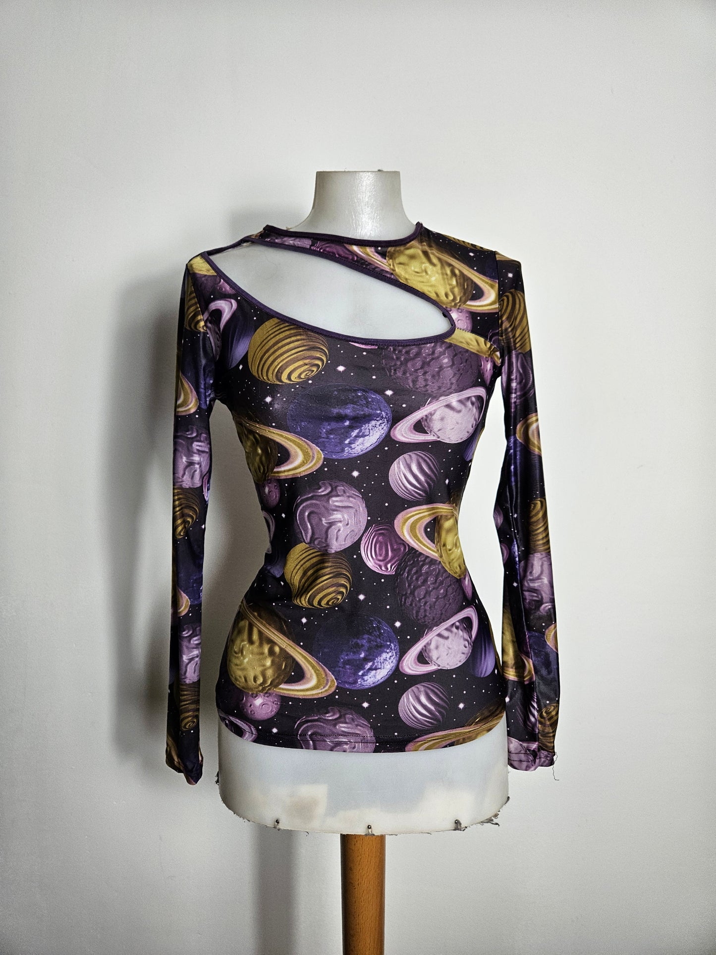 Haut en voile motif galaxy