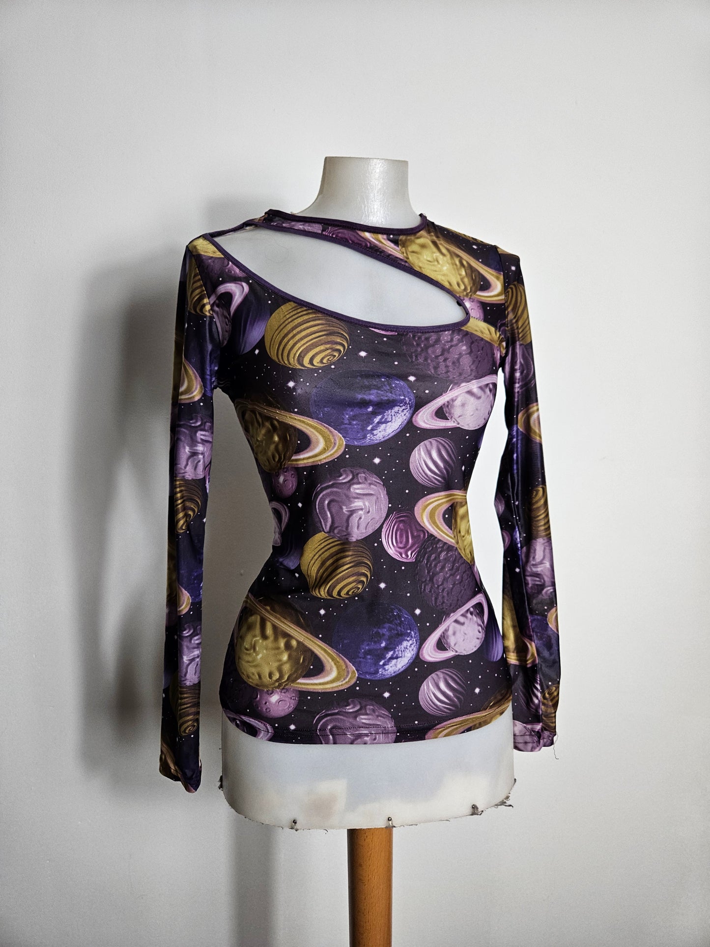 Haut en voile motif galaxy