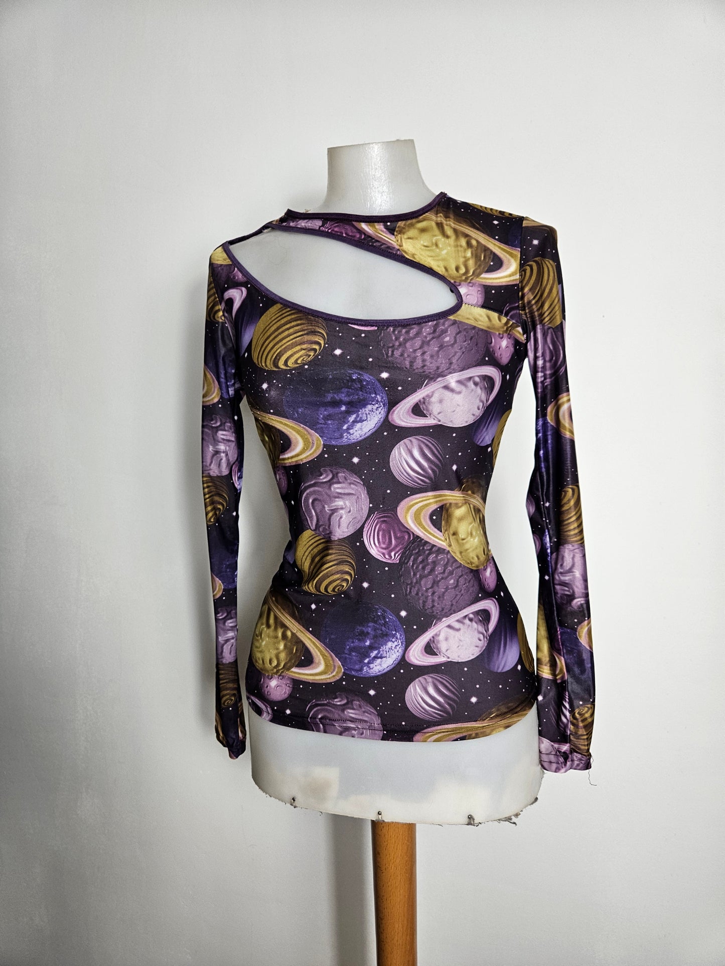 Haut en voile motif galaxy