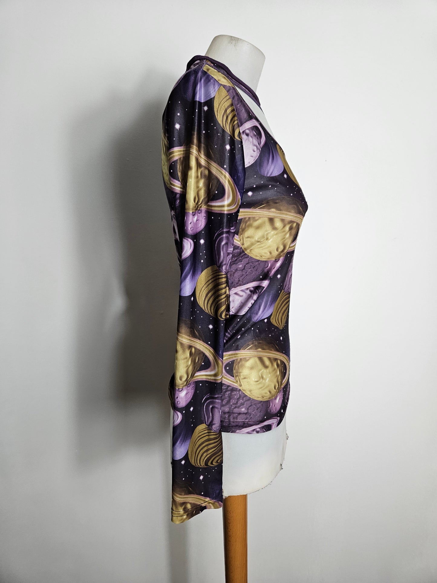 Haut en voile motif galaxy