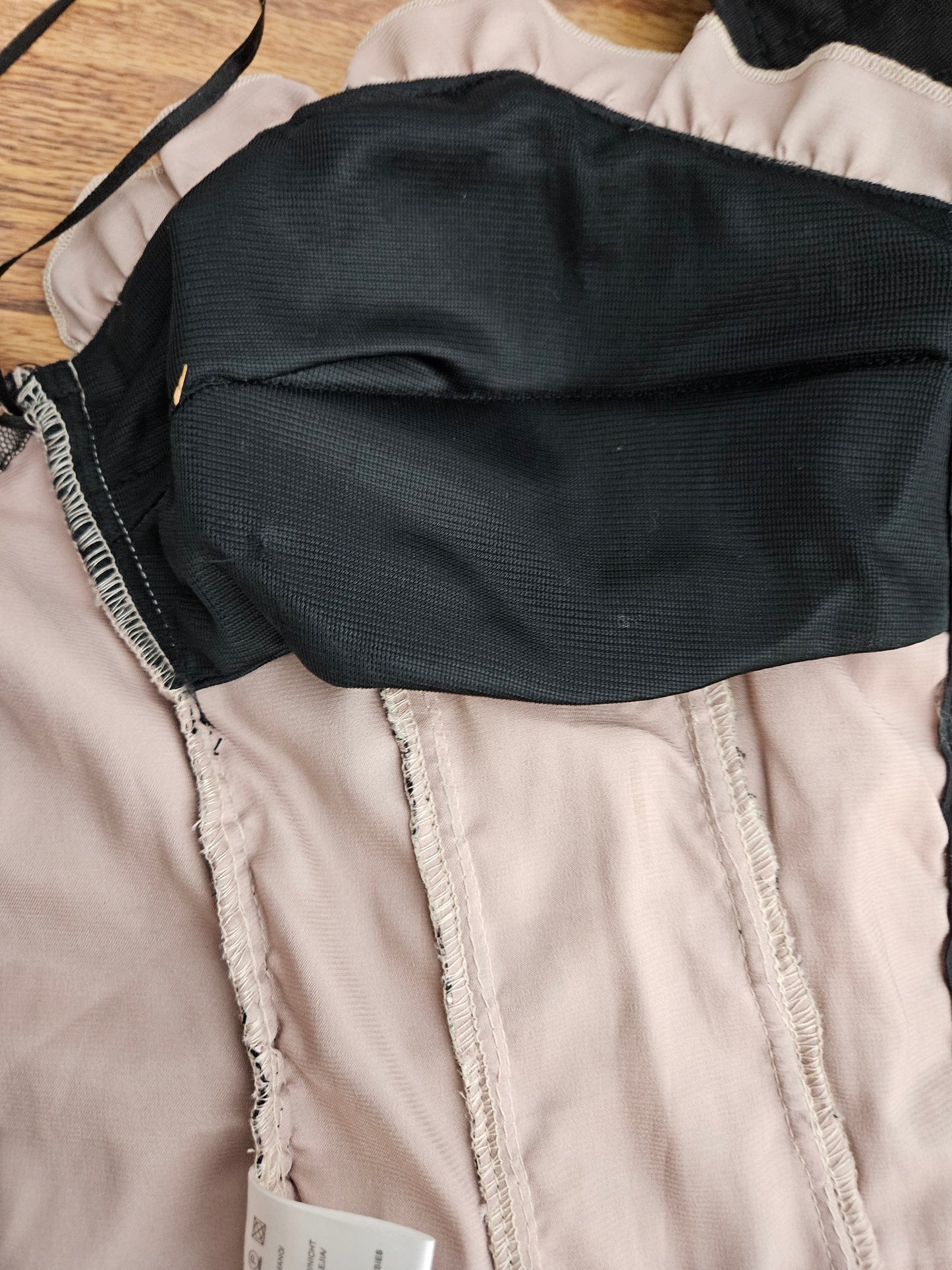 Bustier in voile and satin