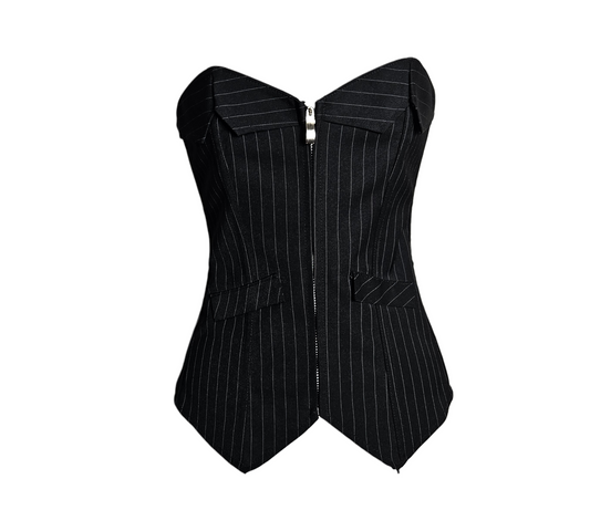 Bustier corset rayé